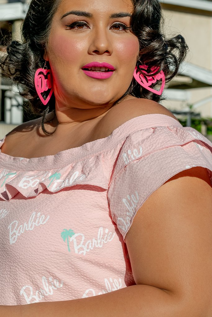 Stitch Shoppe X Barbie™ Palm Tree Logo  Lizzy  Date Night Dress