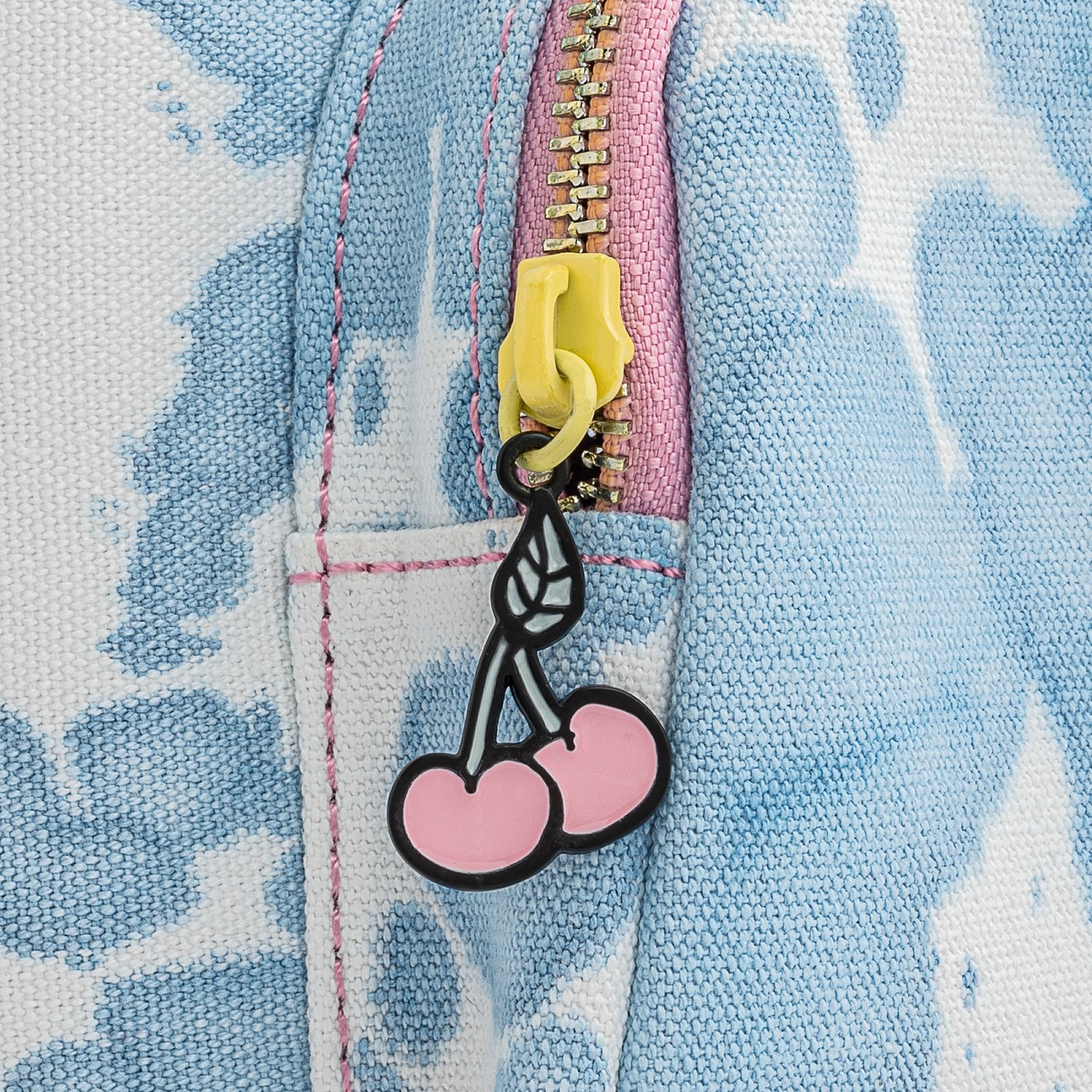 Valfré Lucy Blue Acid Wash Denim Mini Backpack