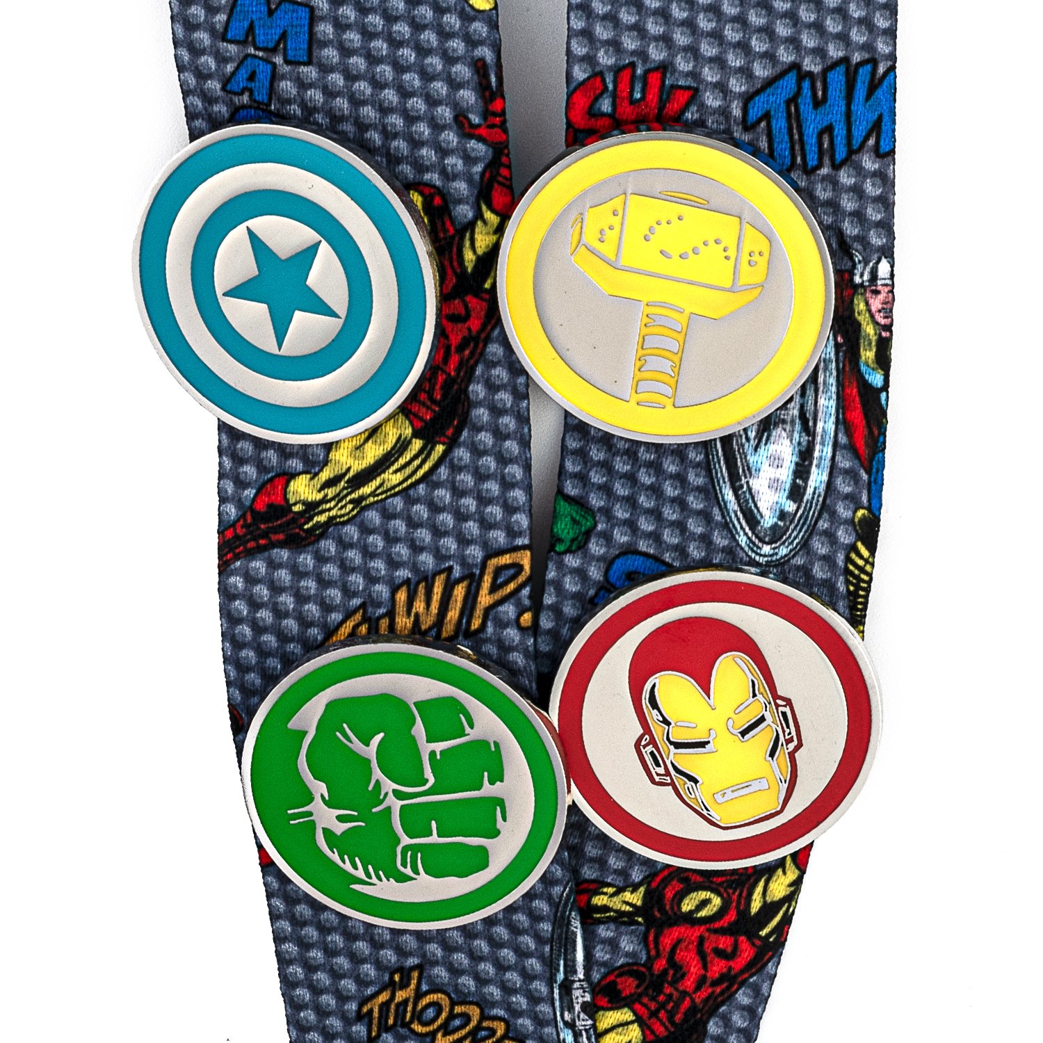Marvel The Crew Lanyard with Cardholder & 4 Enamel Pins