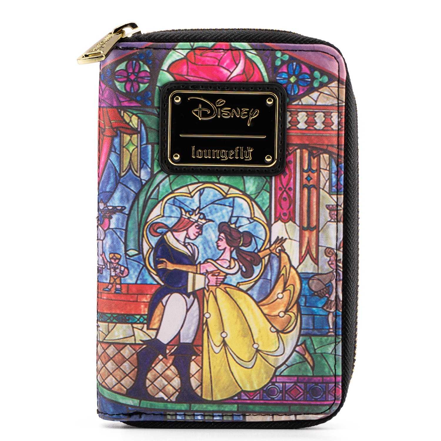 Disney Beauty and the Beast Belle Castle Zip Around Wallet