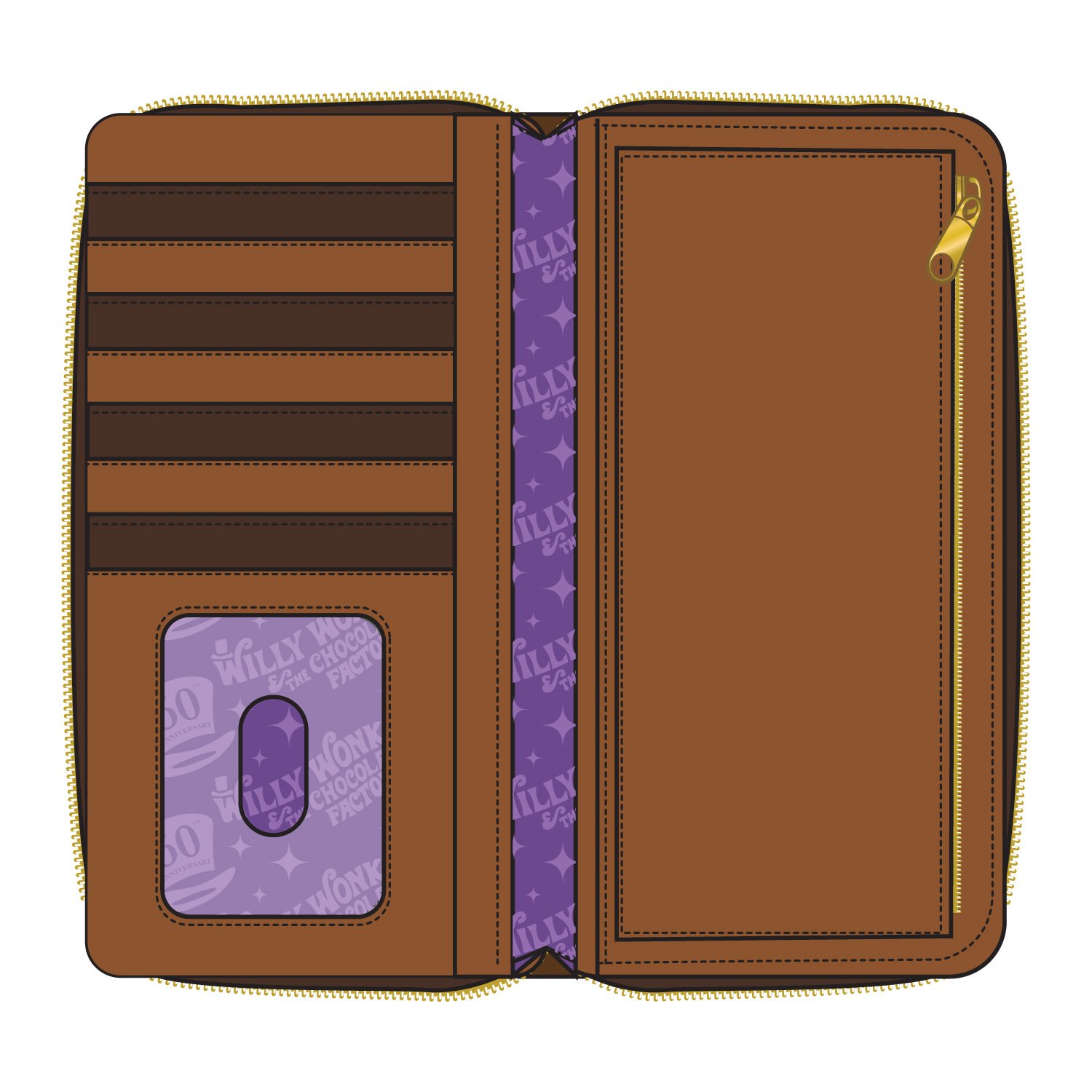 Willy Wonka and the Chocolate Factory 50th Anniversary Zip Around Wallet