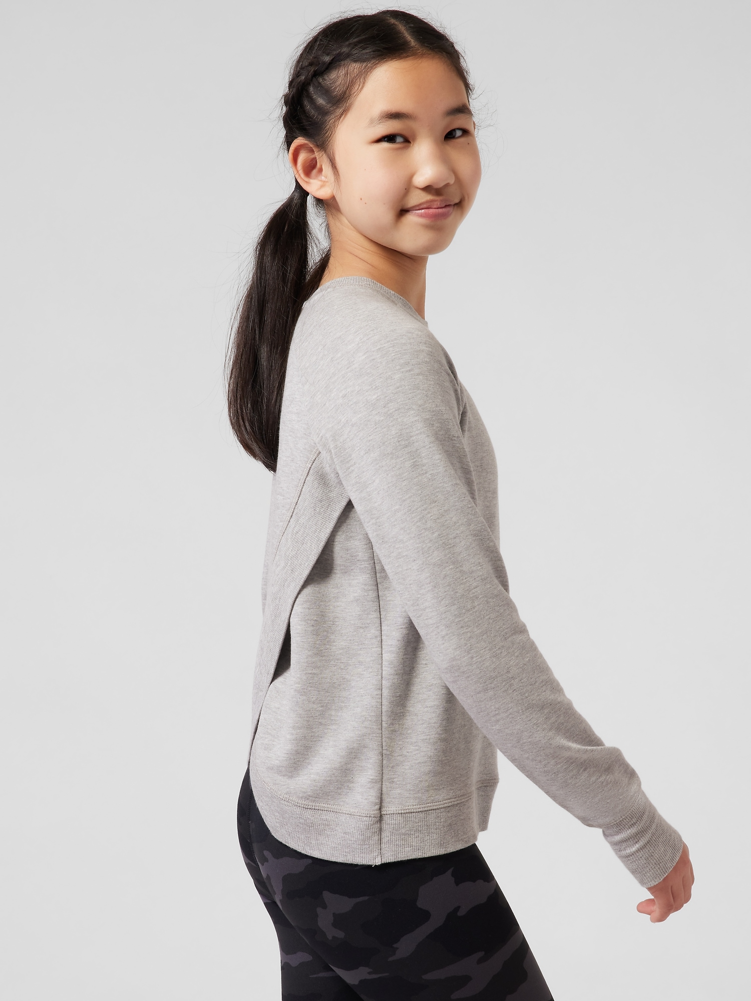 Athleta Girl Cozy Cross Your Fingers Sweatshirt