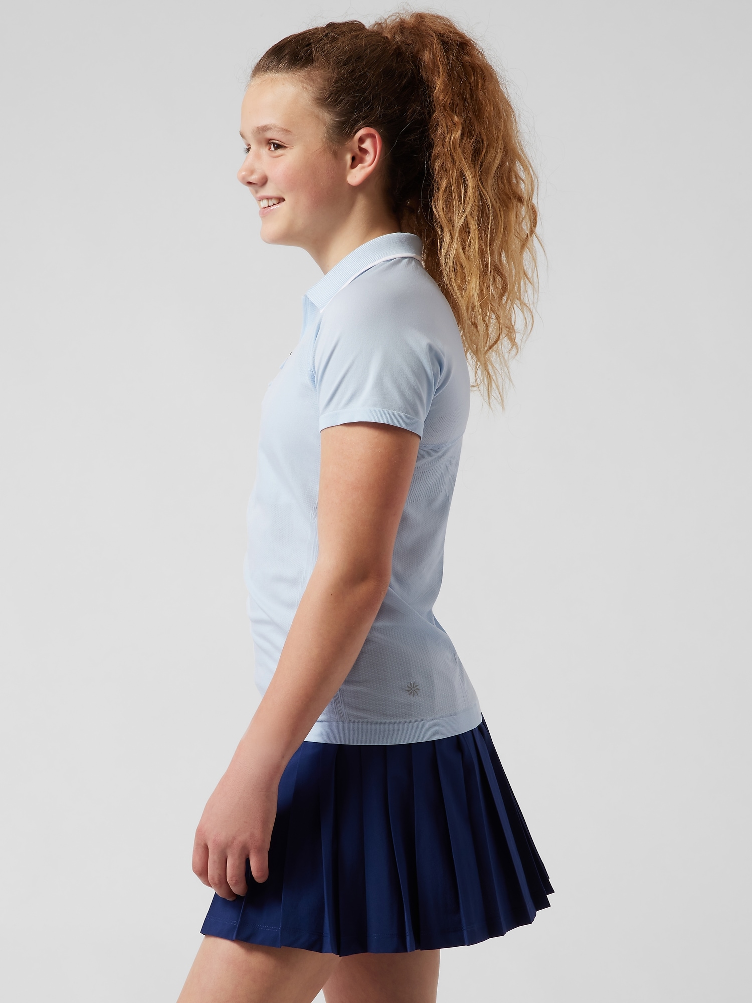 Athleta Girl Power Up Short Sleeve Polo