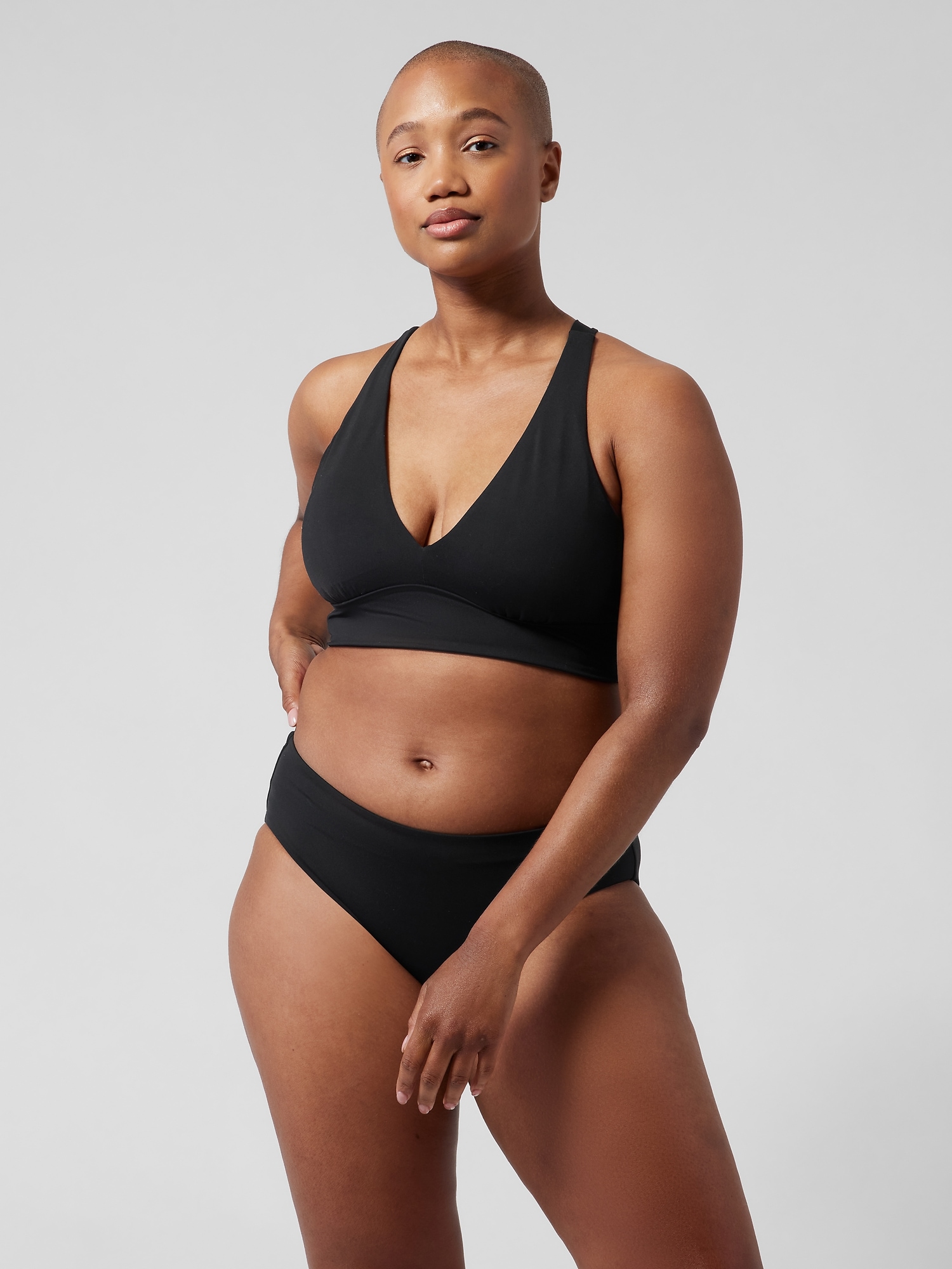 Longline Plunge Bikini Top A