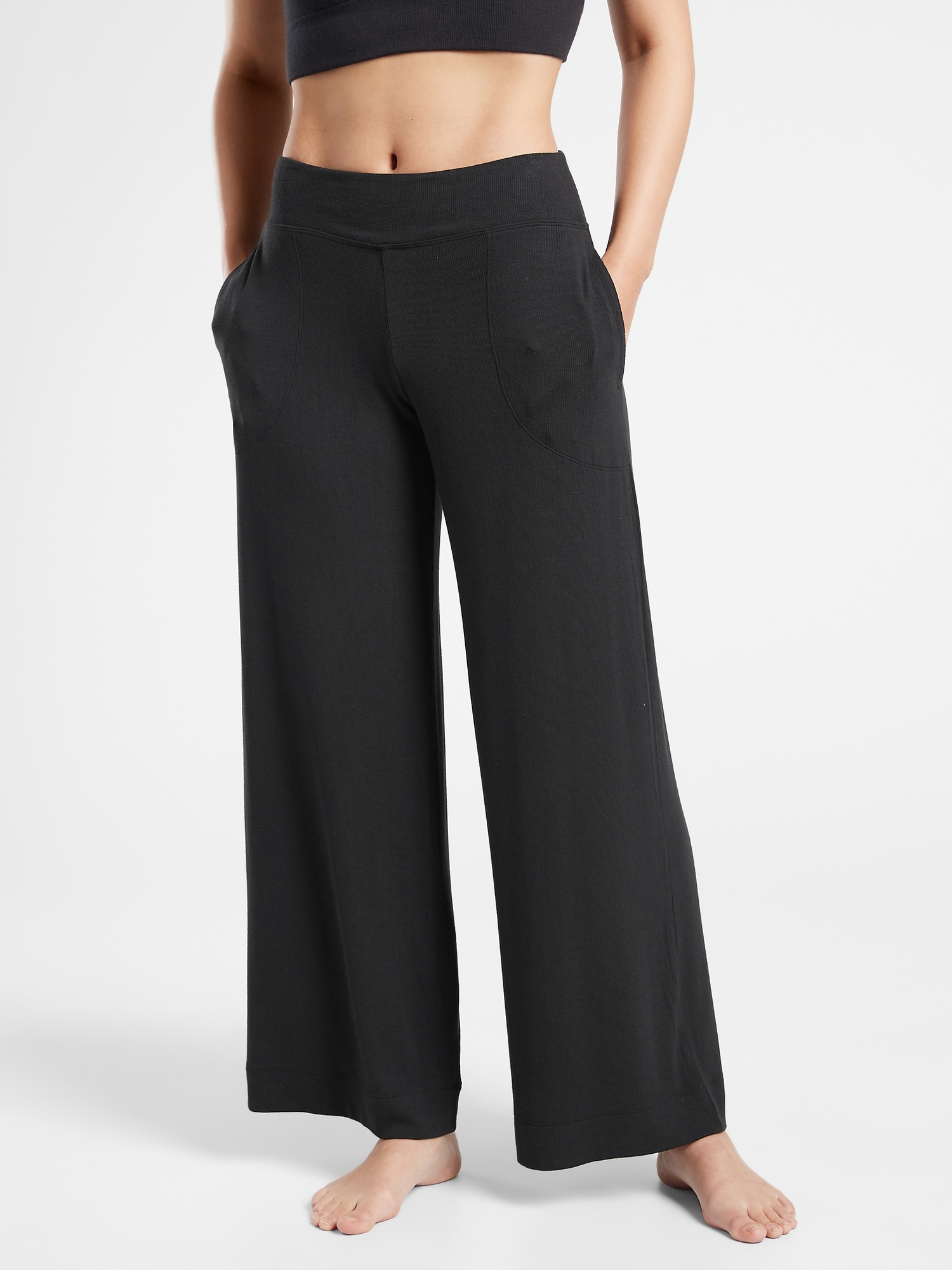 Well Rested Rib Sleep Wide Leg Pant
