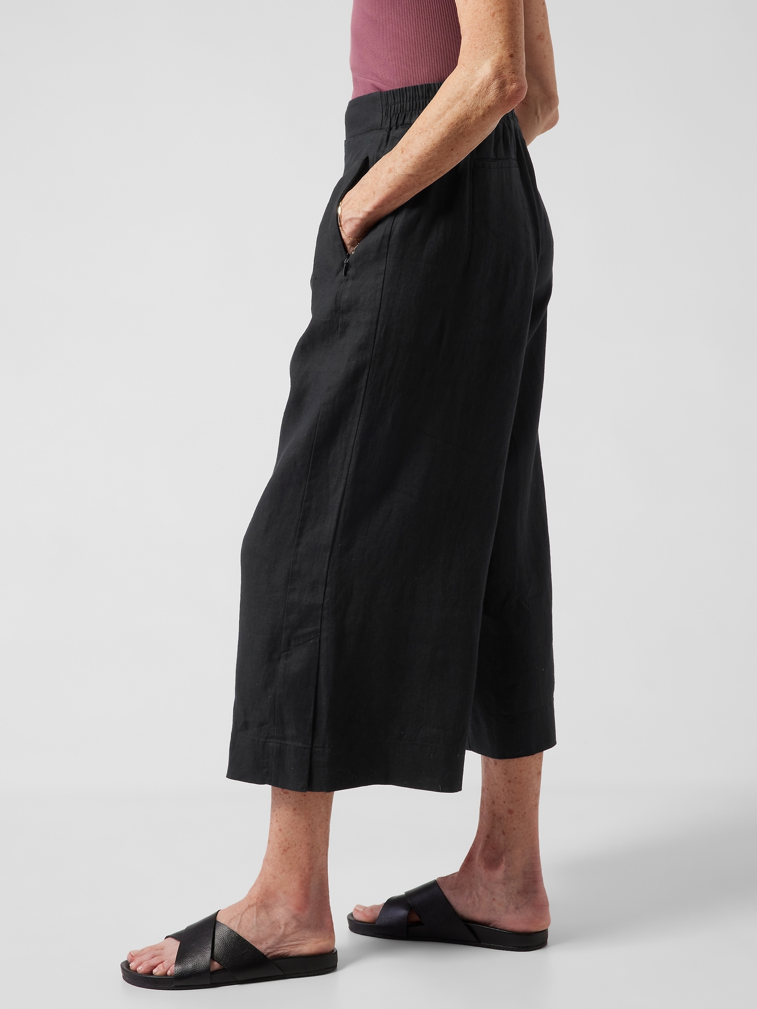 Playa Linen Wide Crop