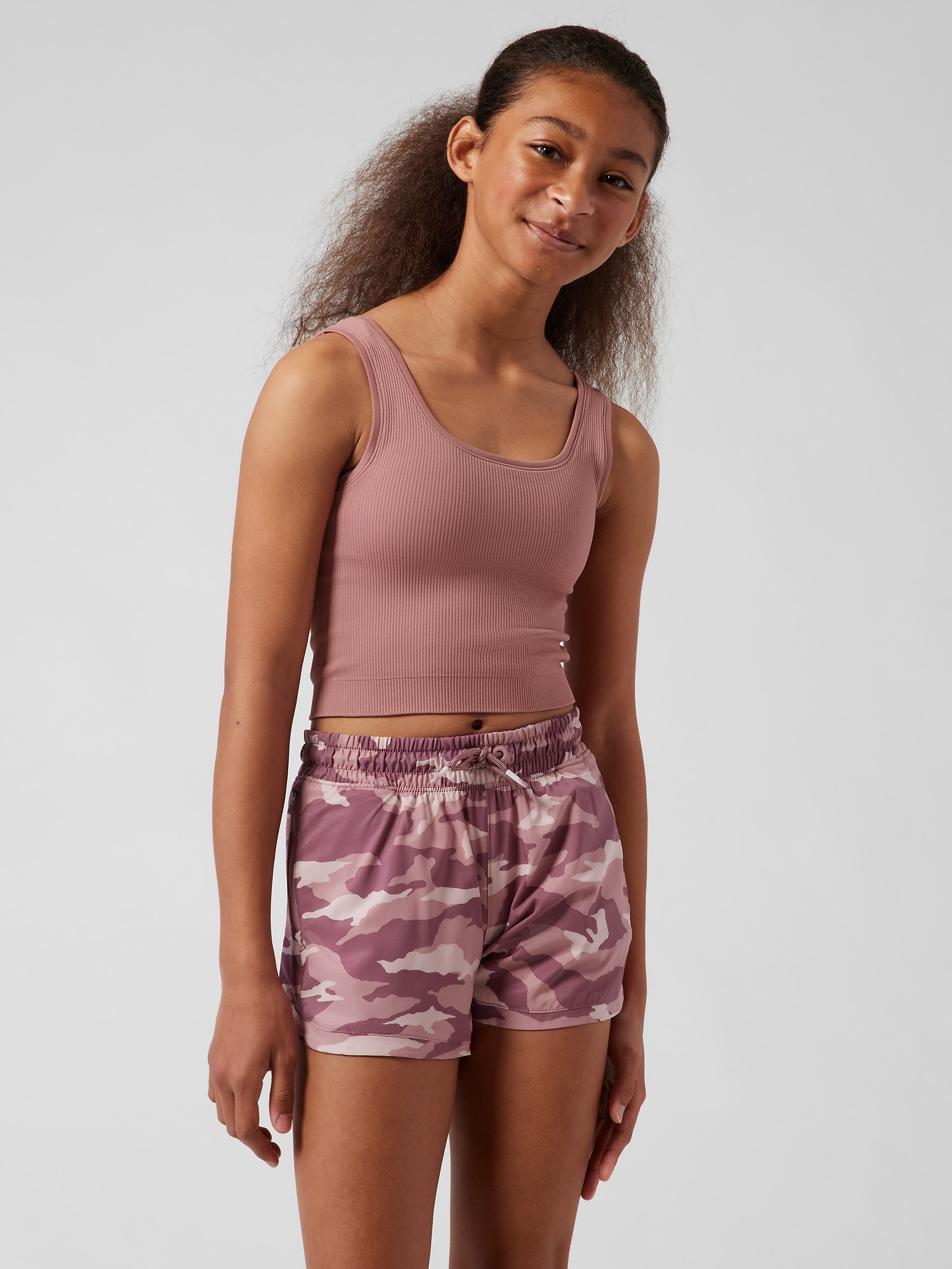 Athleta Girl Rise Above Rib Crop Tank