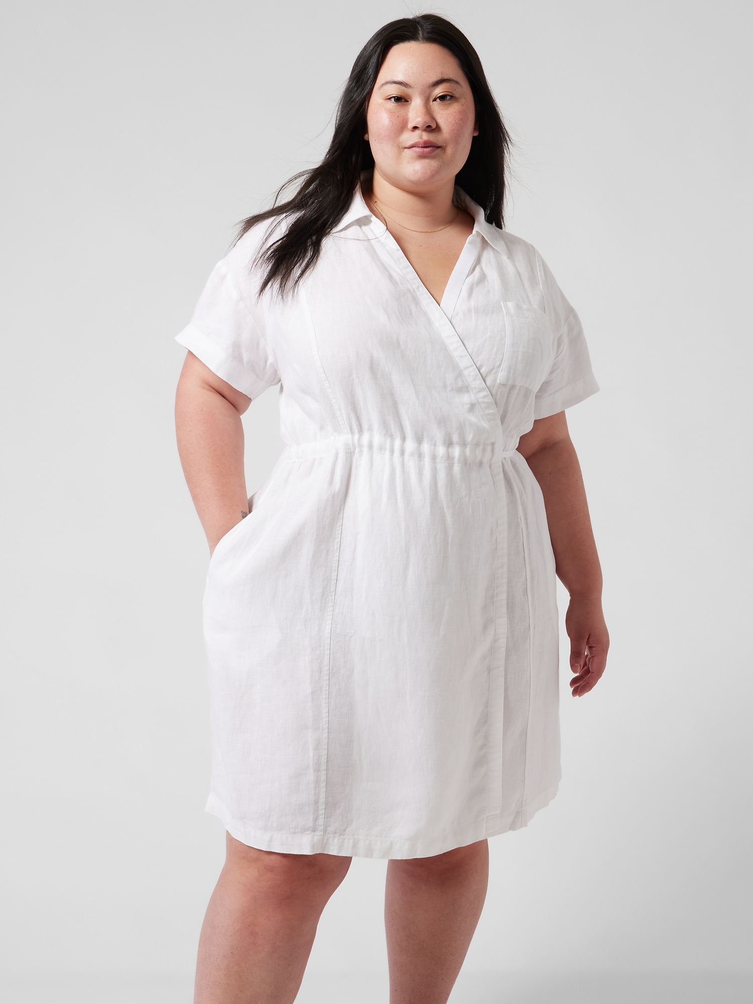 Playa Linen Wrap Dress