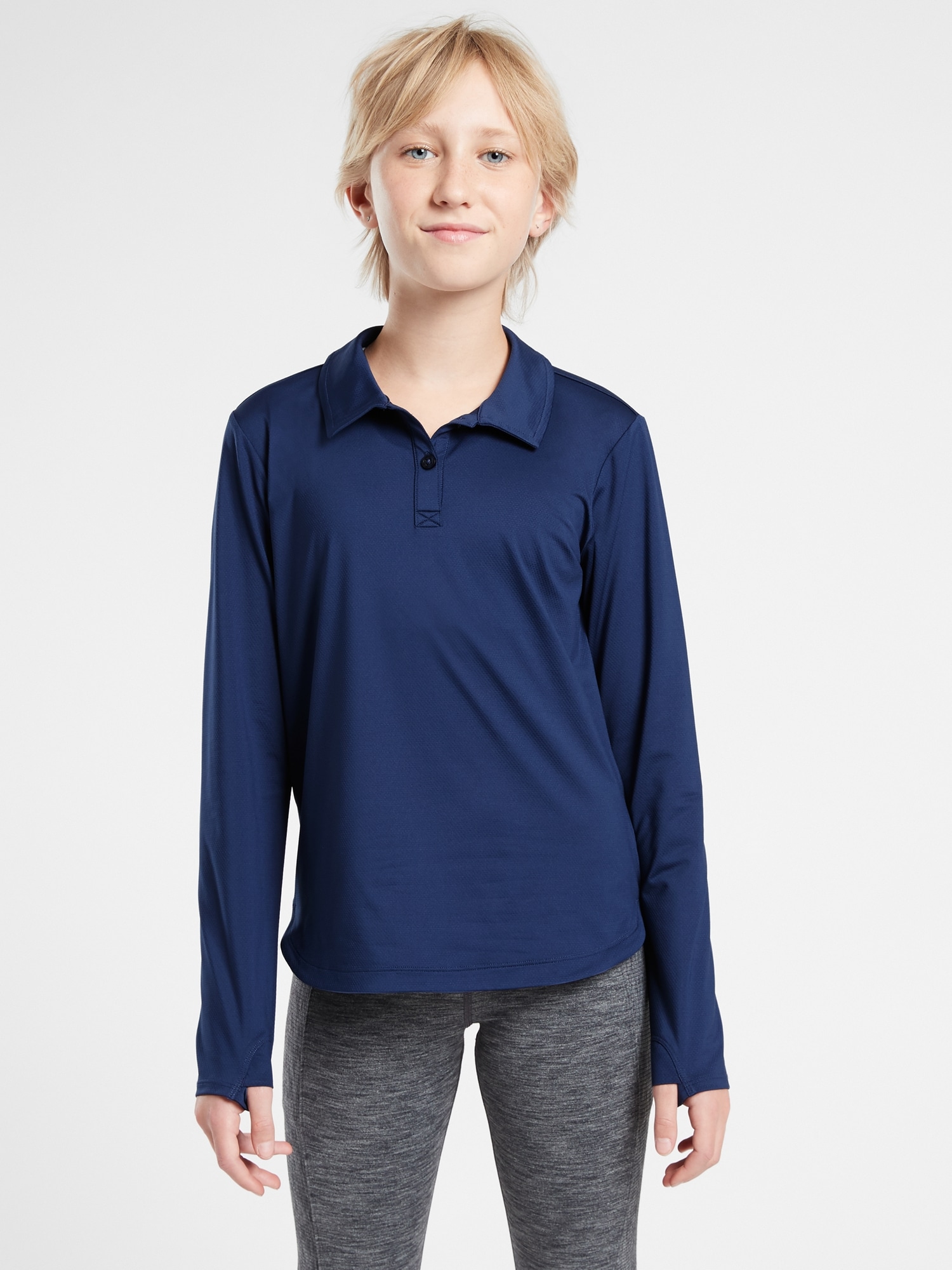 Athleta Girl School Day Longsleeve Polo