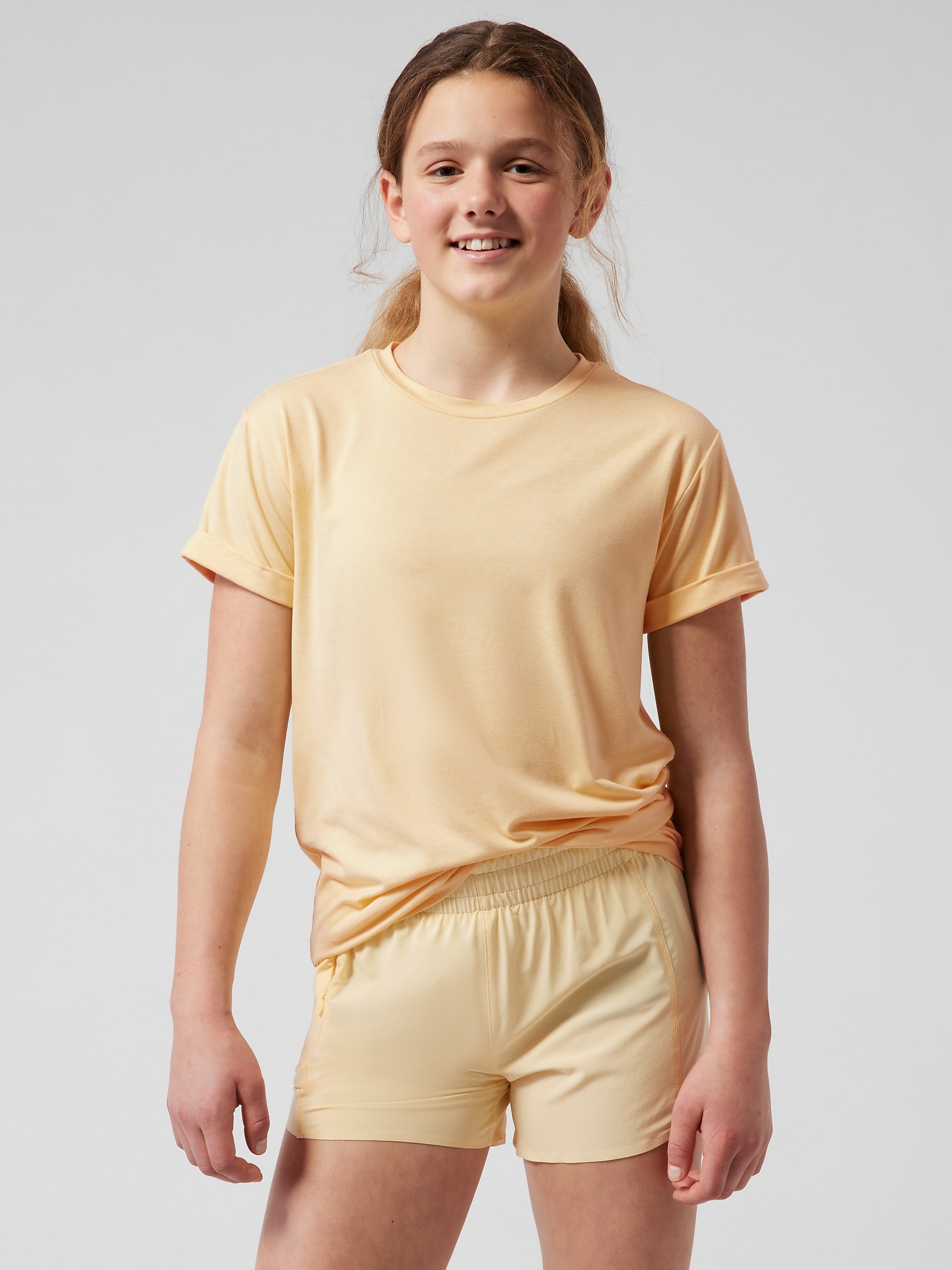 Athleta Girl Uptempo Roll Sleeve Tee