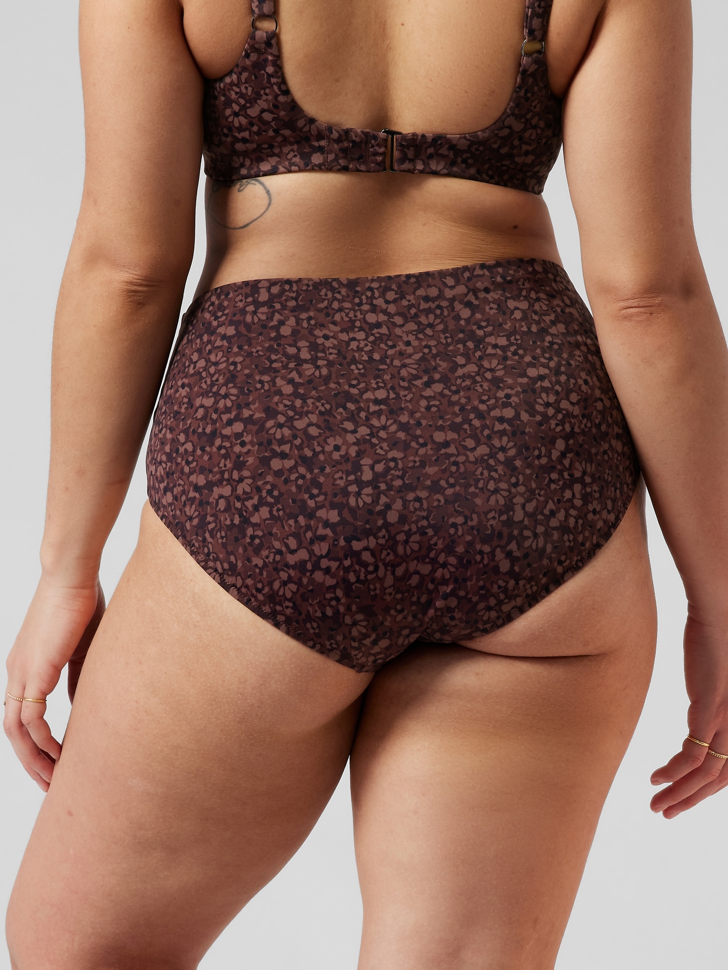 High Waist Printed Bikini Bottom