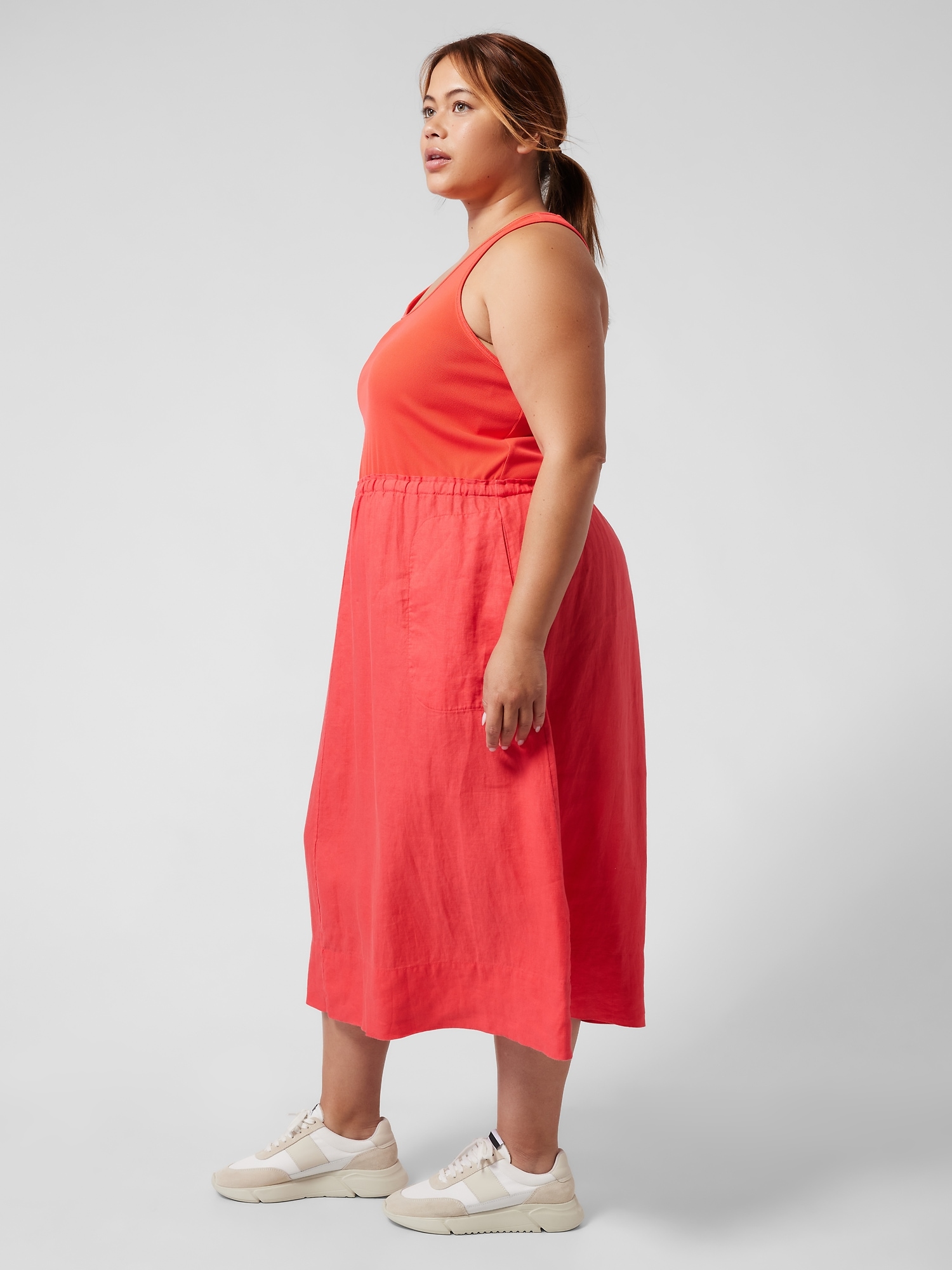 Baja Linen Midi Dress