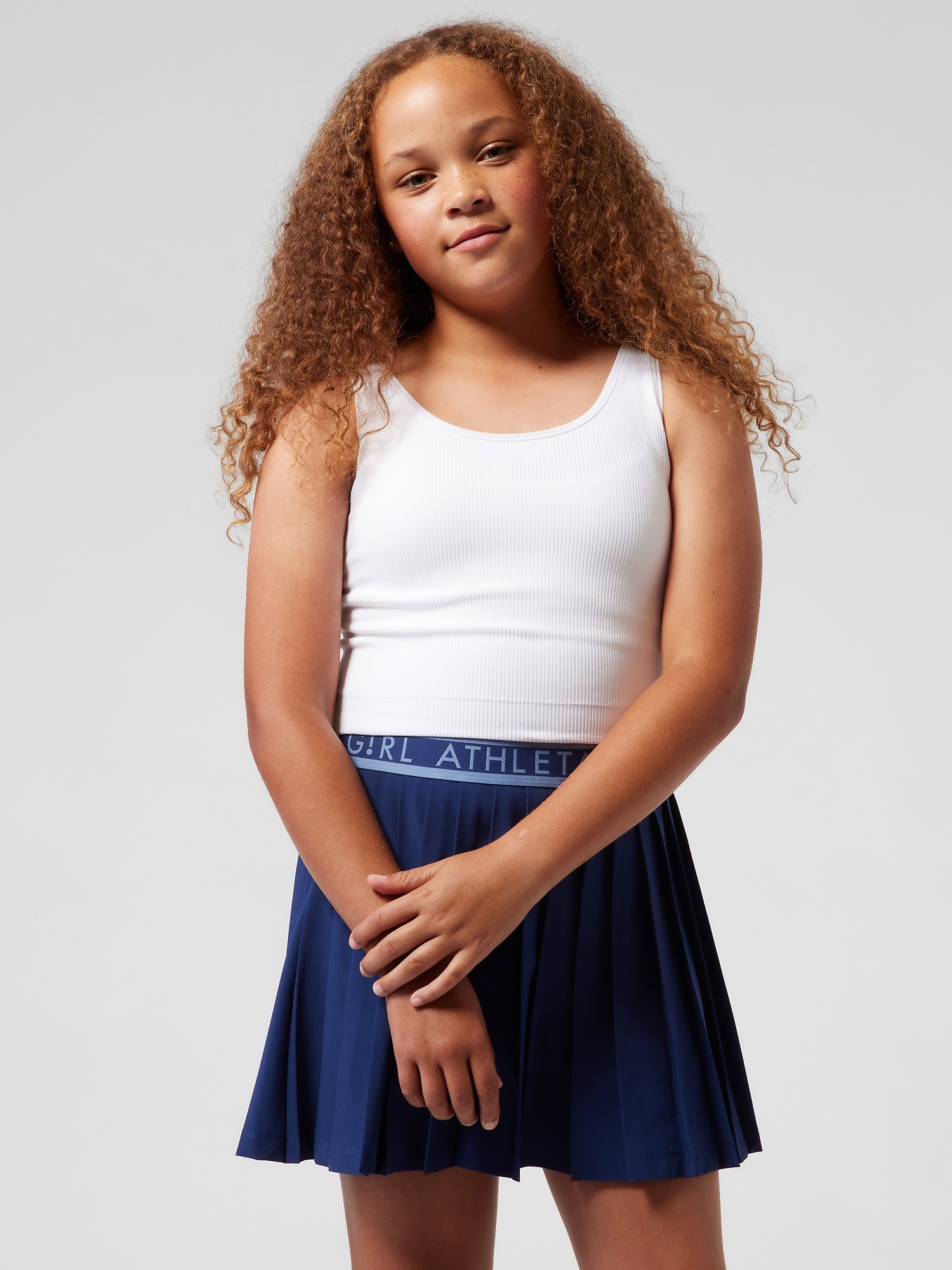 Athleta Girl Rise Above Rib Crop Tank