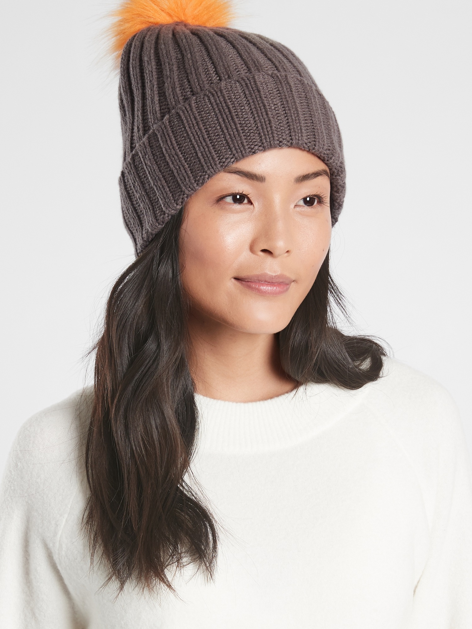 Ribbed Pom Beanie