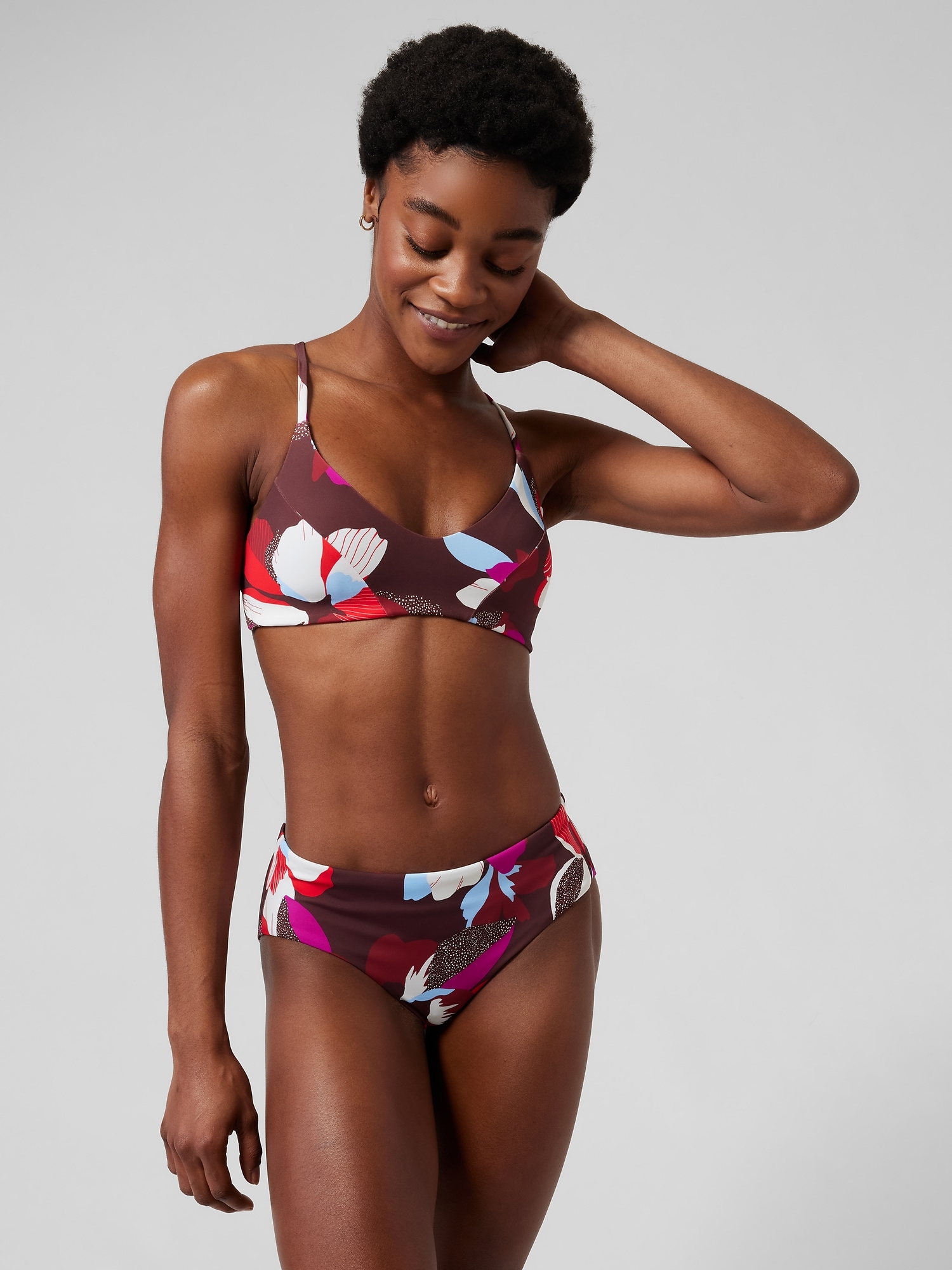 Triangle Printed Bikini Top A