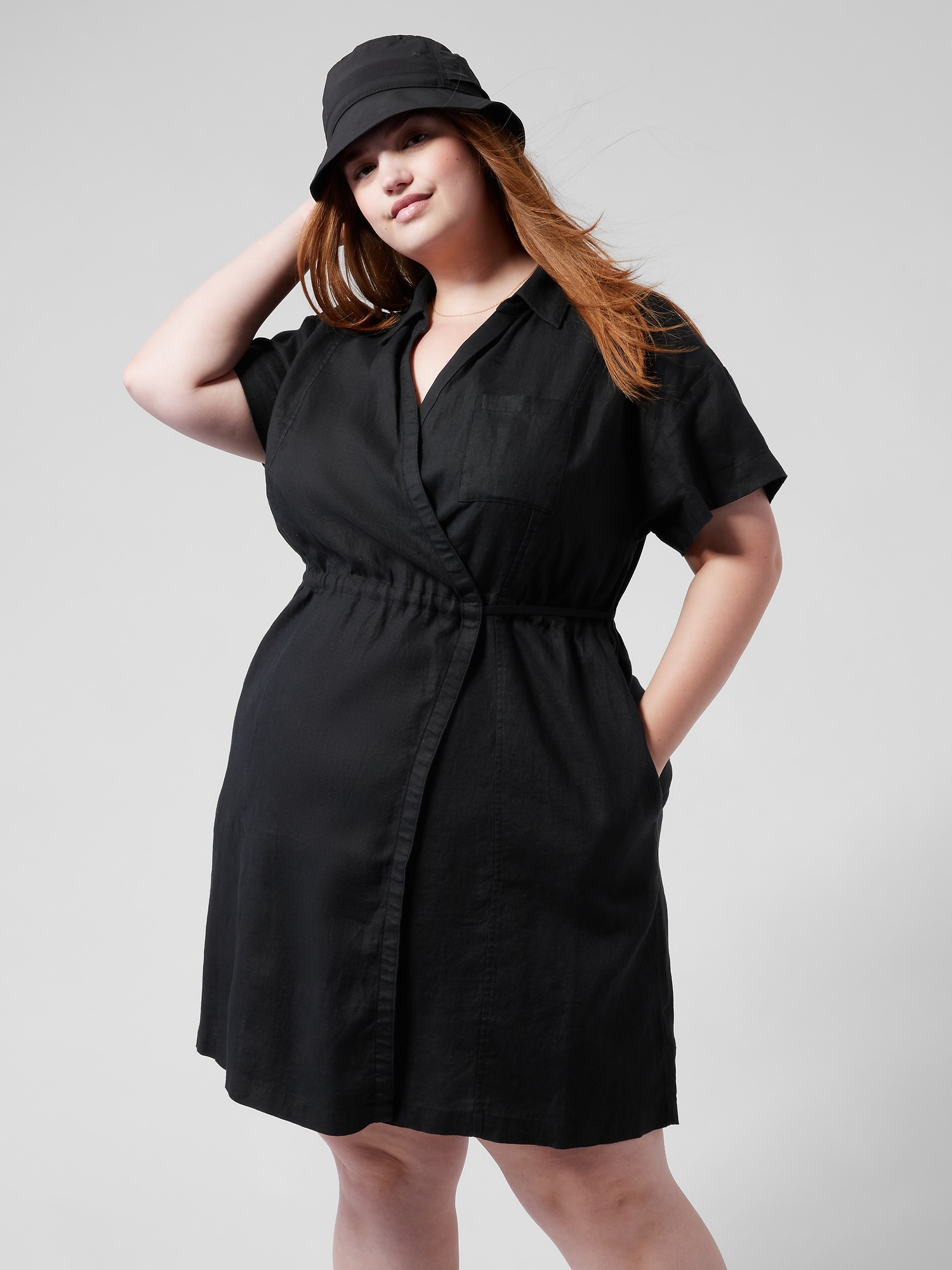 Playa Linen Wrap Dress