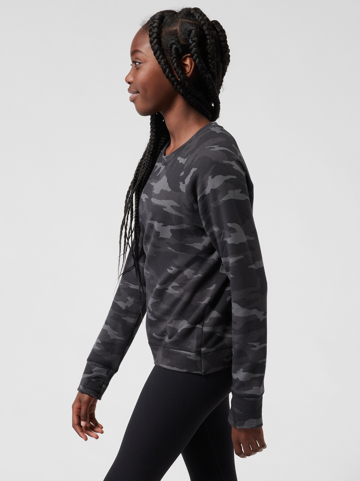 Athleta Girl Cozy Cross Your Fingers Sweatshirt