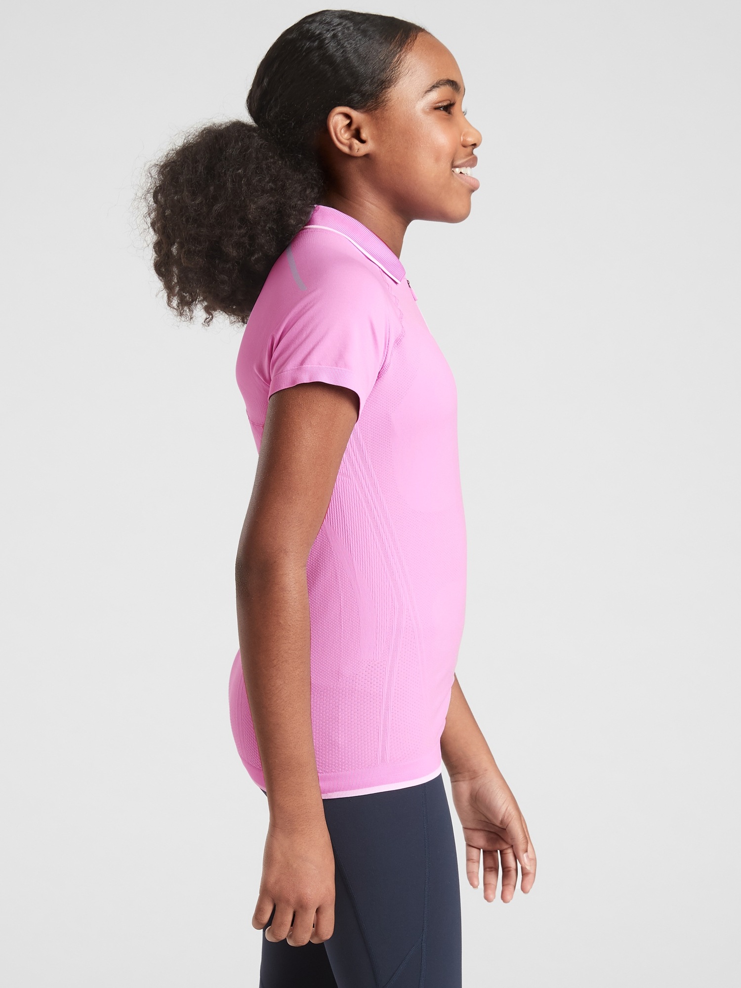 Athleta Girl Power Up Short Sleeve Polo
