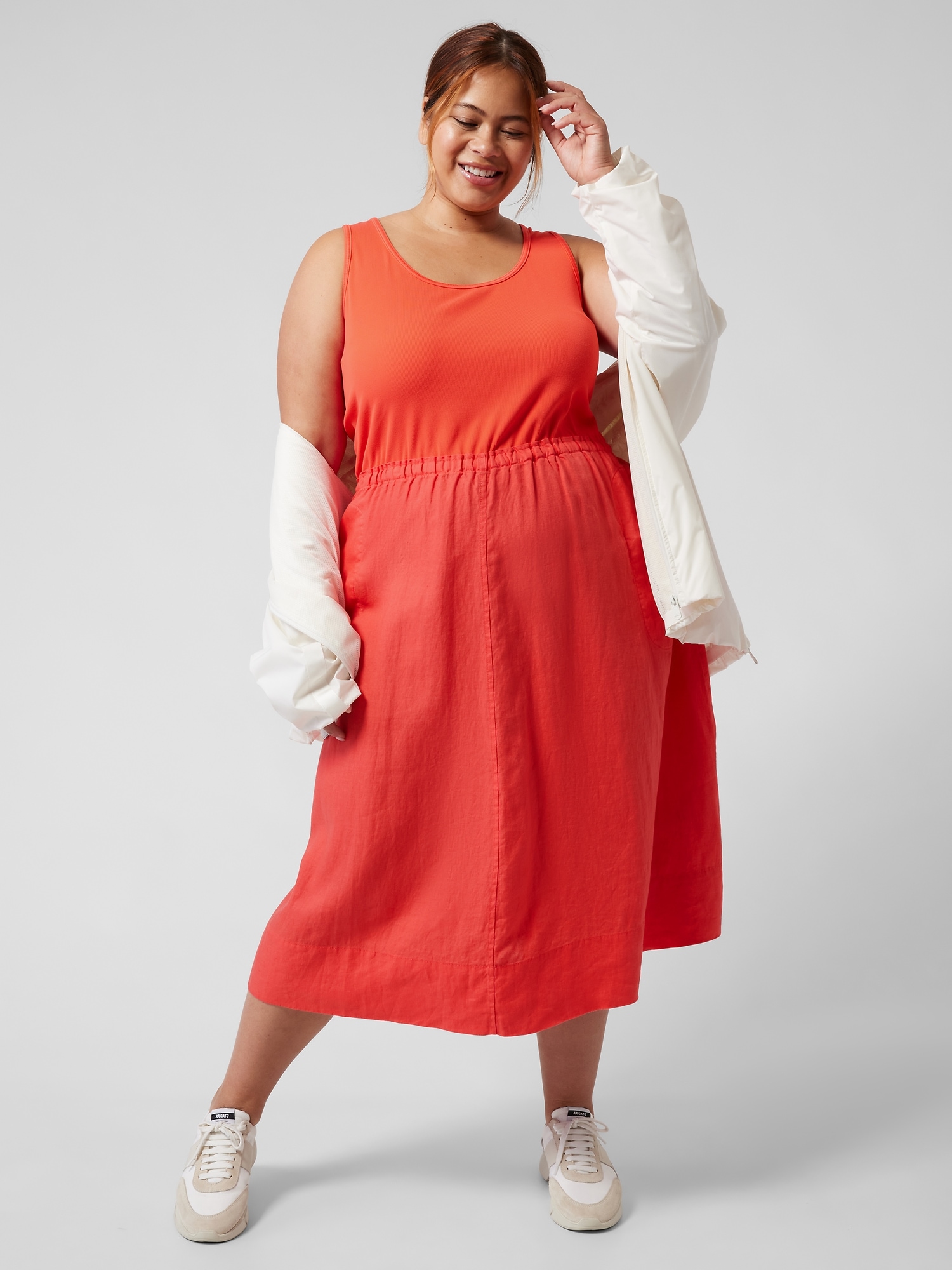 Baja Linen Midi Dress