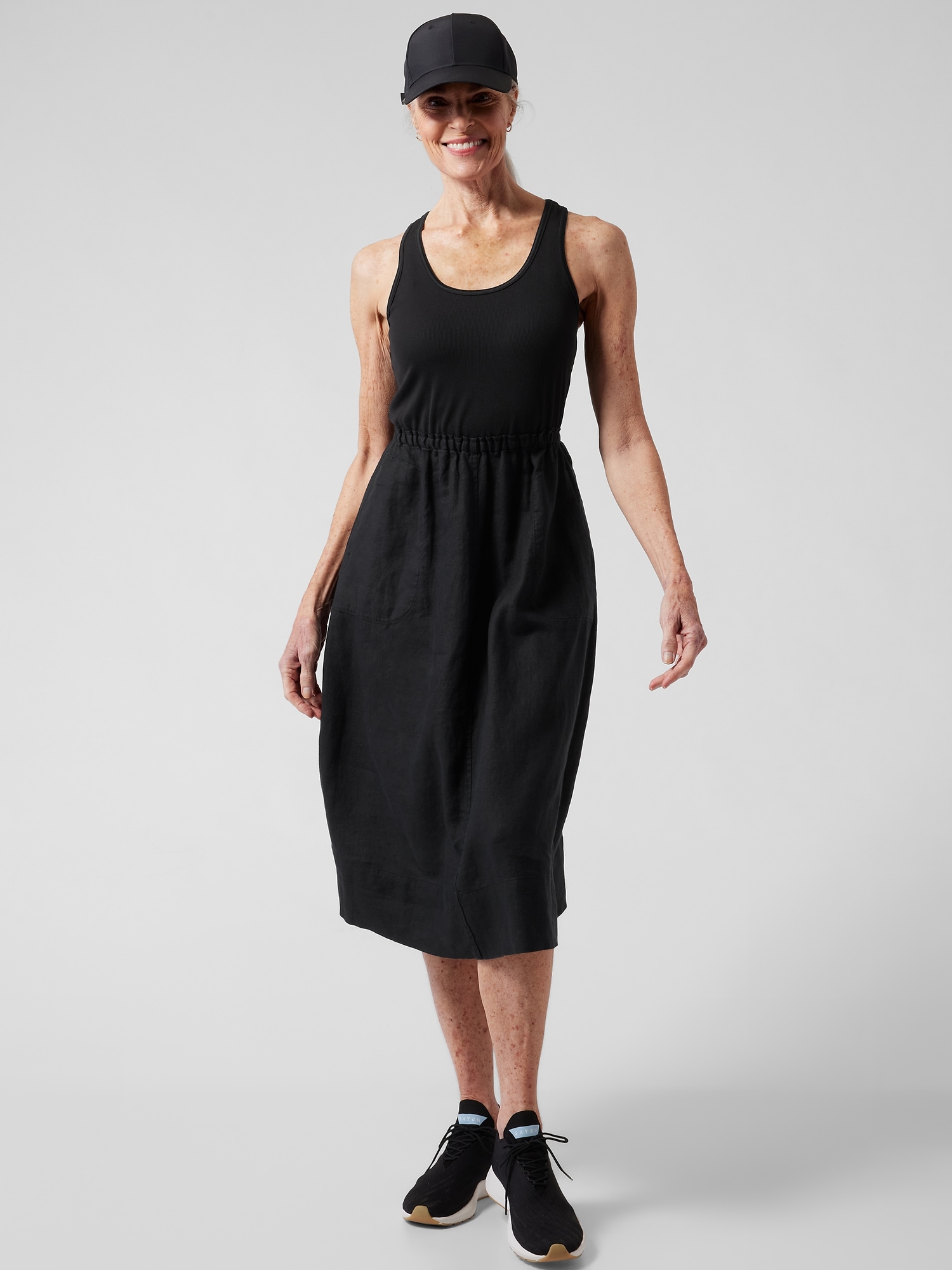 Baja Linen Midi Dress