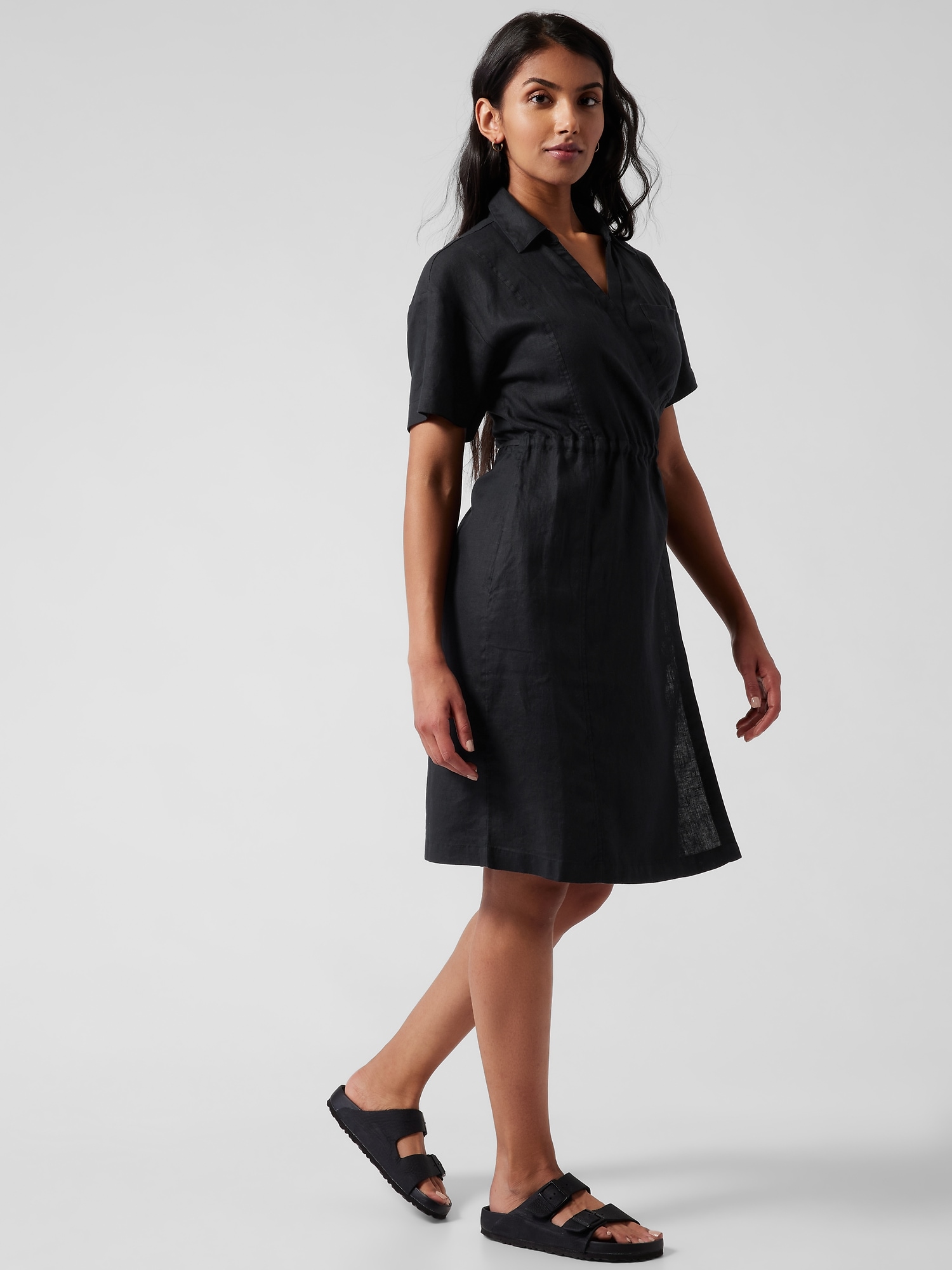 Playa Linen Wrap Dress