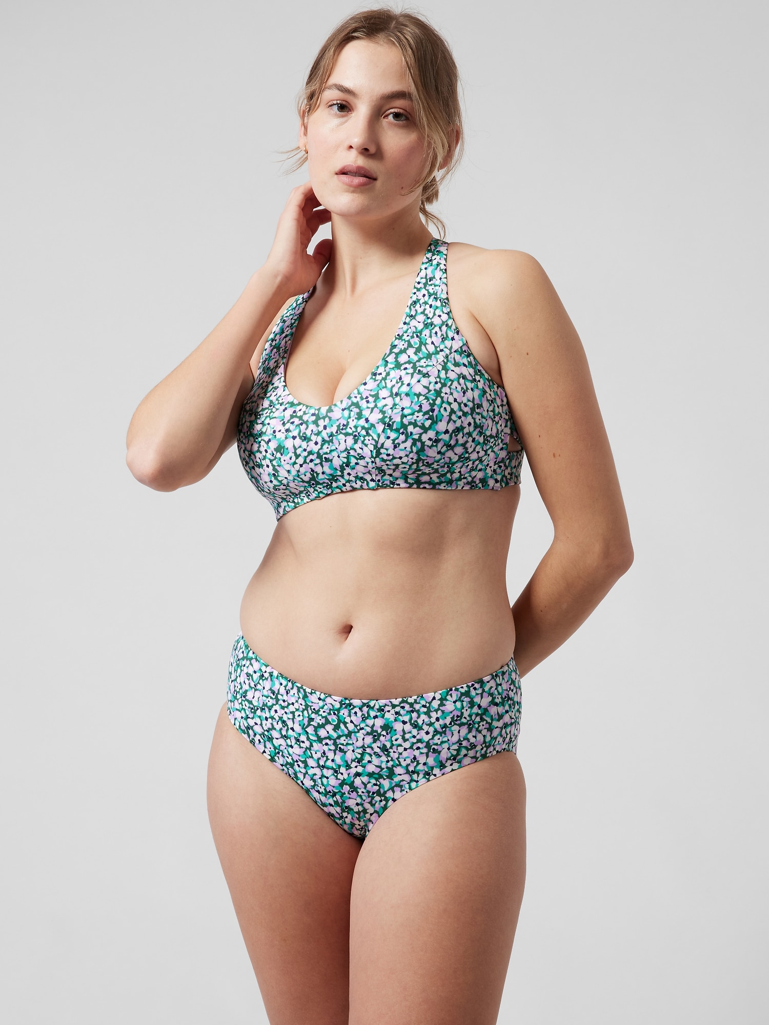 Triangle Printed Bikini Top D