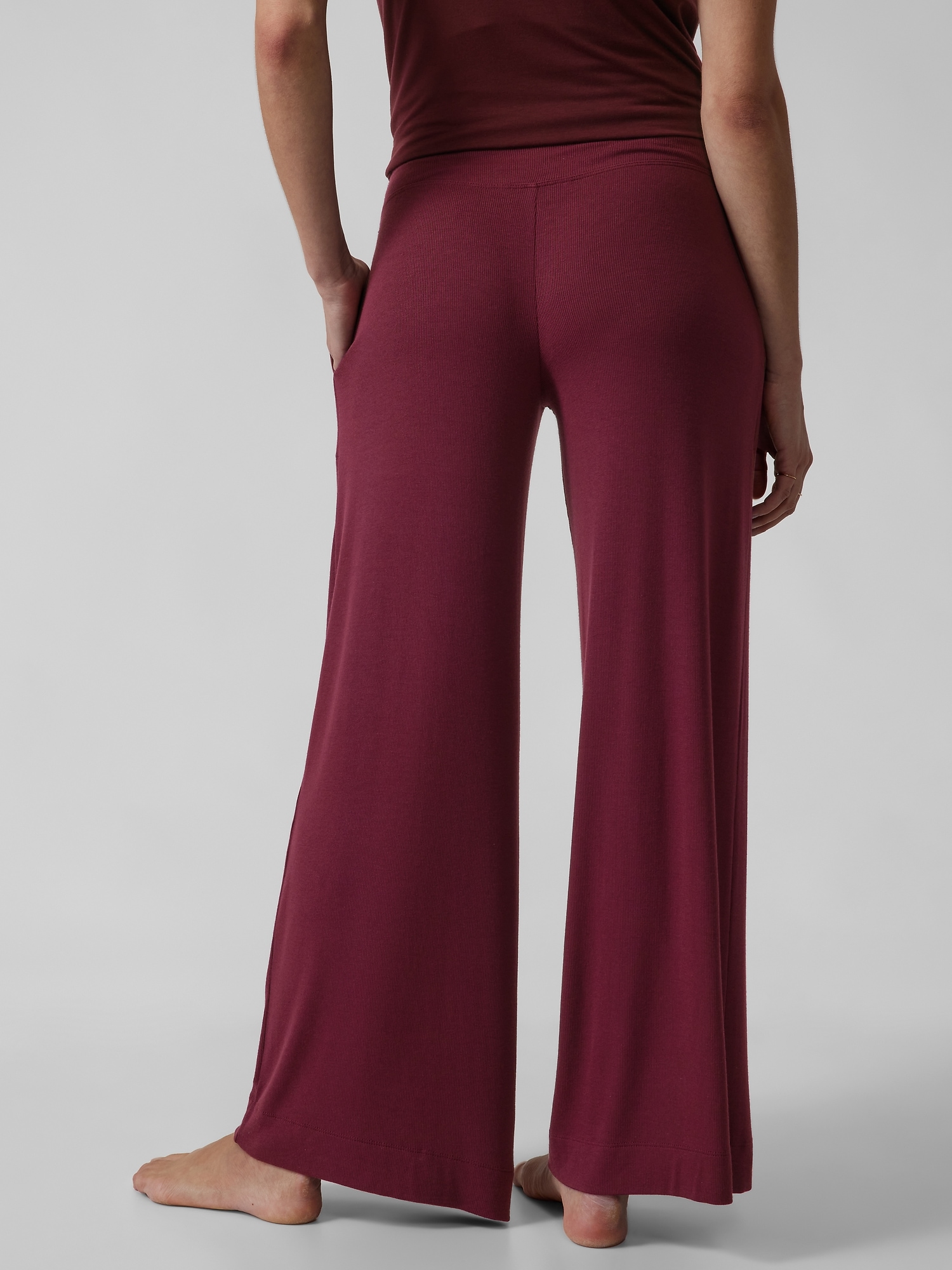 Well Rested Rib Sleep Wide Leg Pant