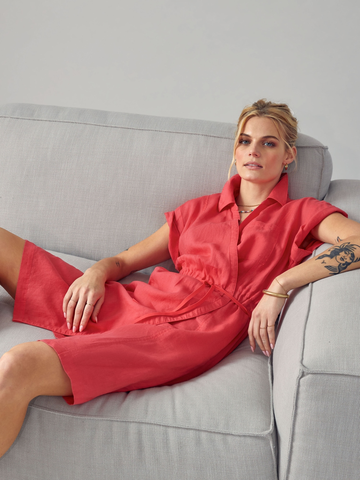 Playa Linen Wrap Dress