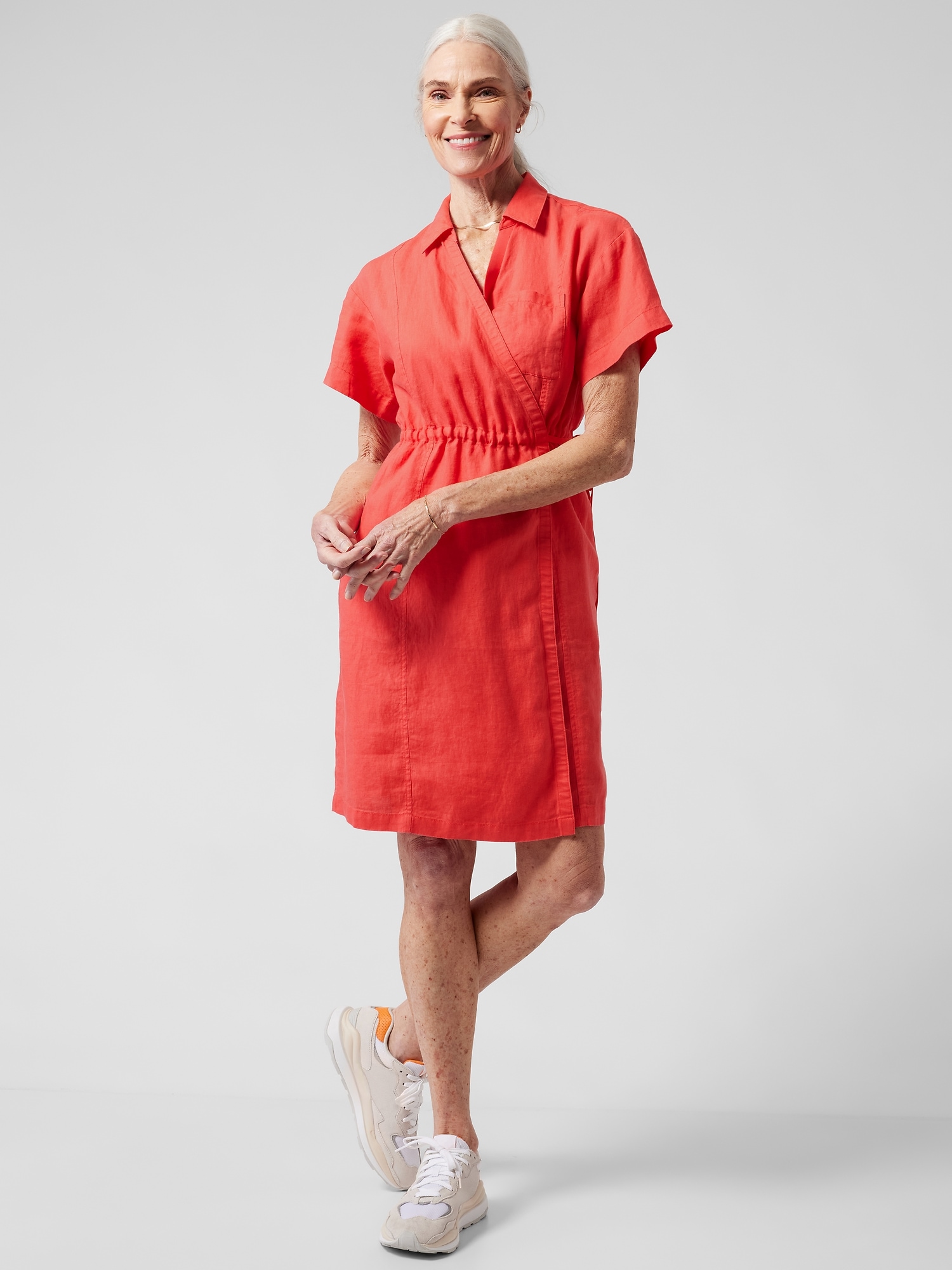Playa Linen Wrap Dress