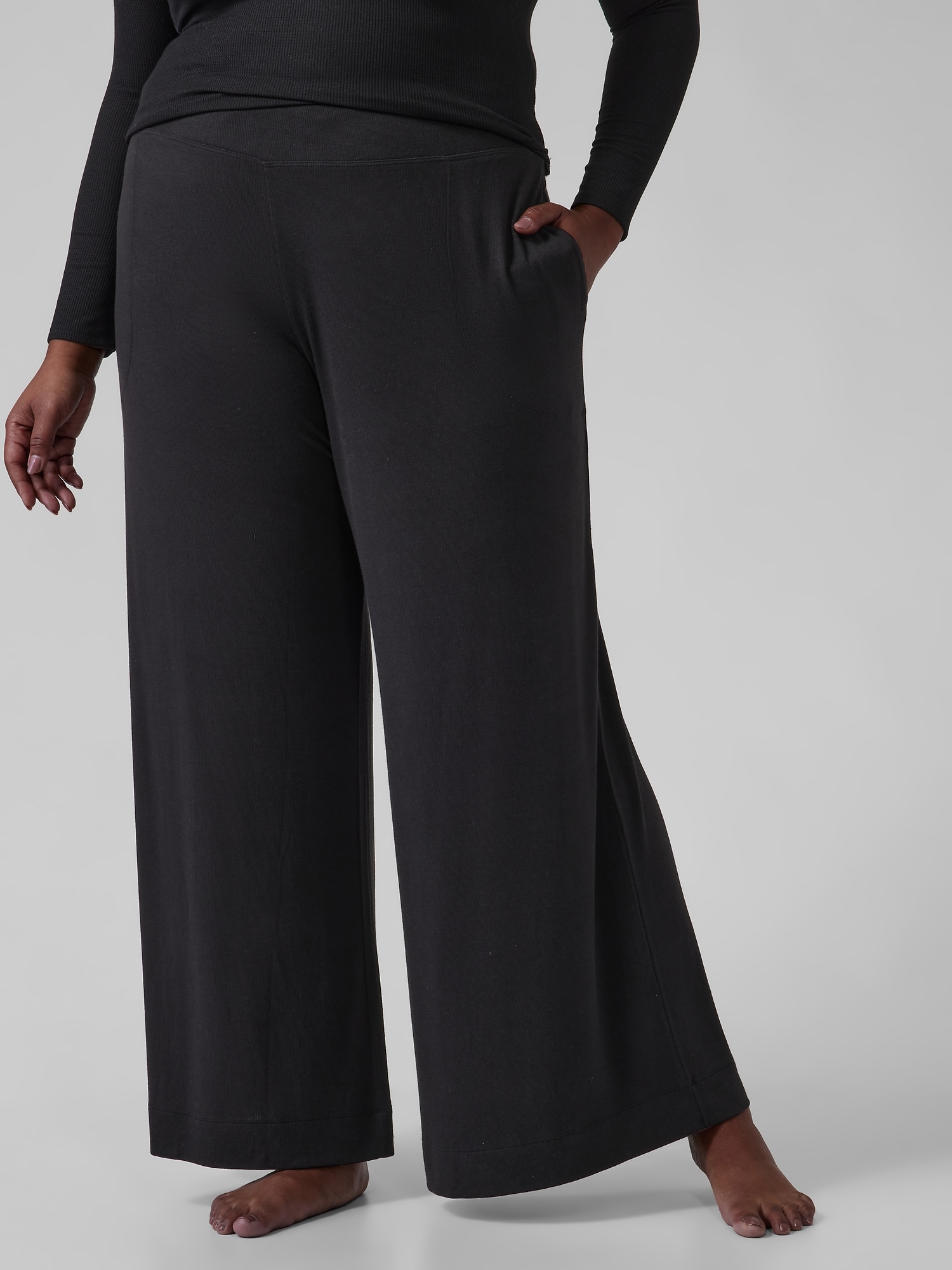 Well Rested Rib Sleep Wide Leg Pant