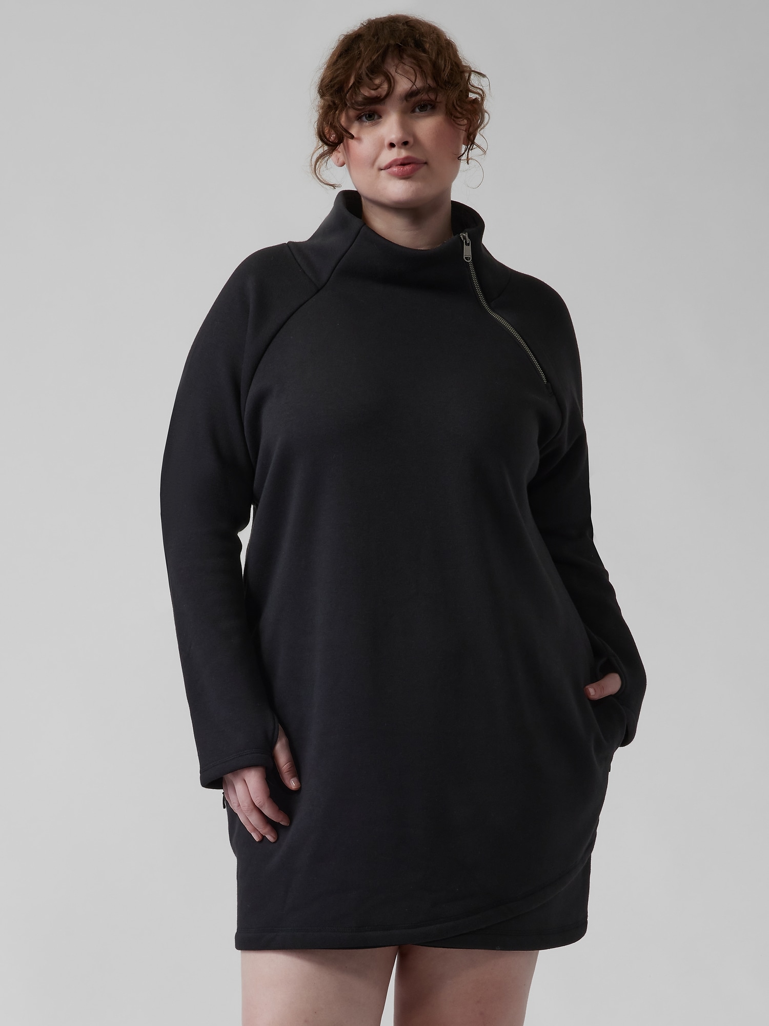 Cozy Karma Asym Sweatshirt Dress