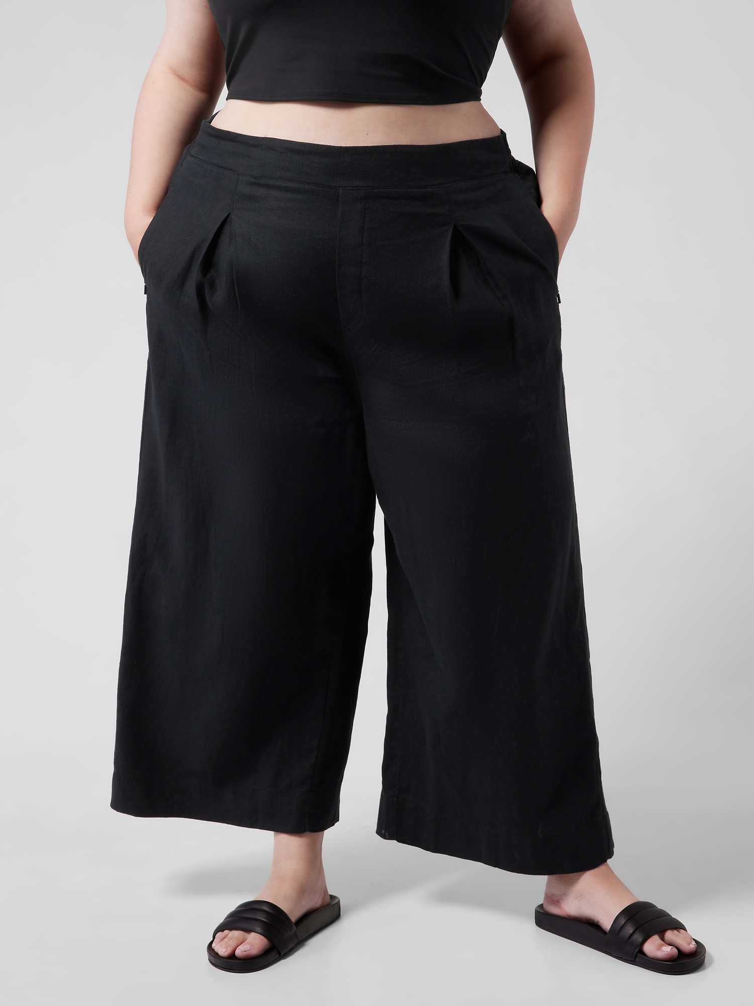 Playa Linen Wide Crop