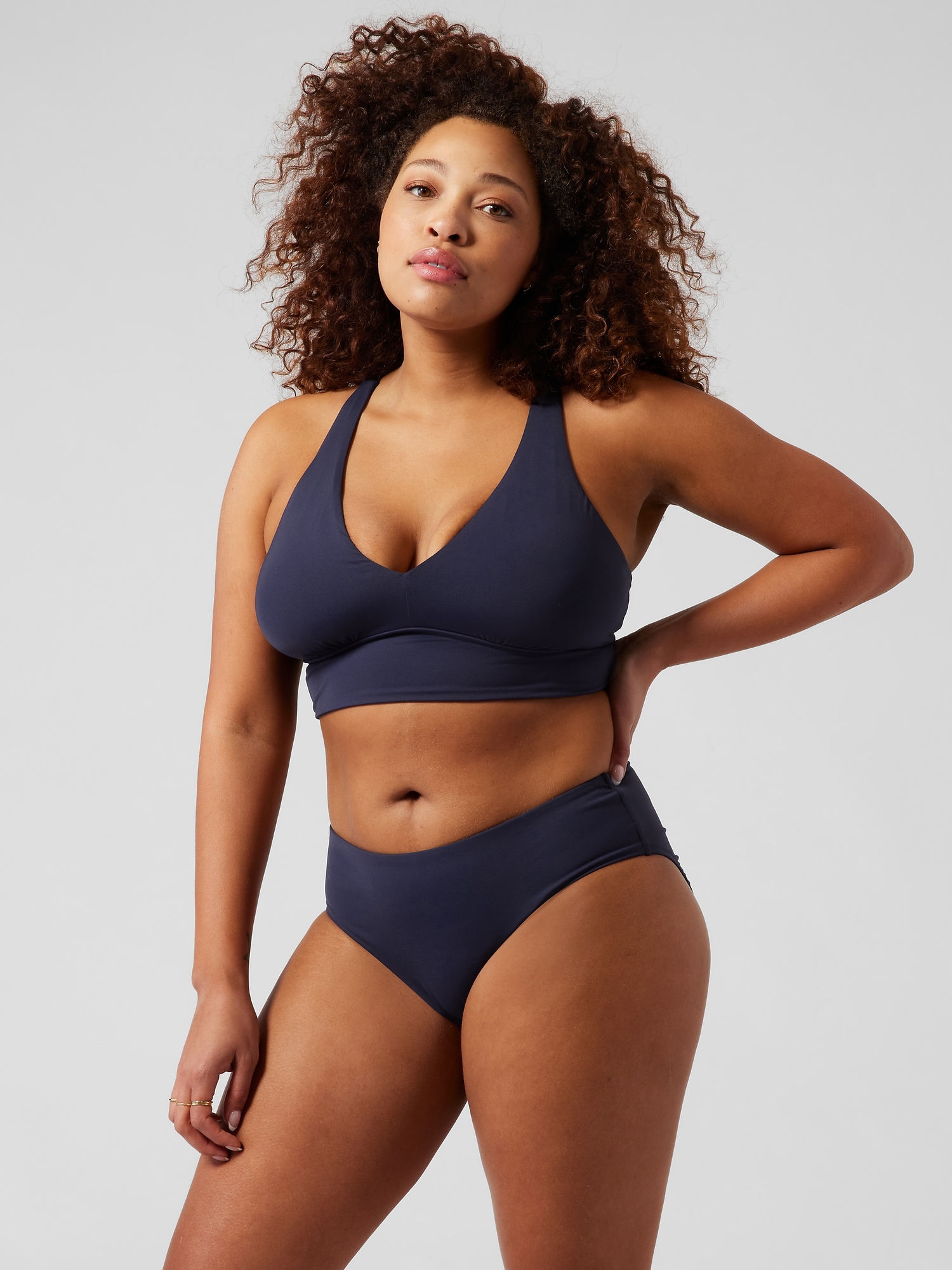 Longline Plunge Bikini Top D