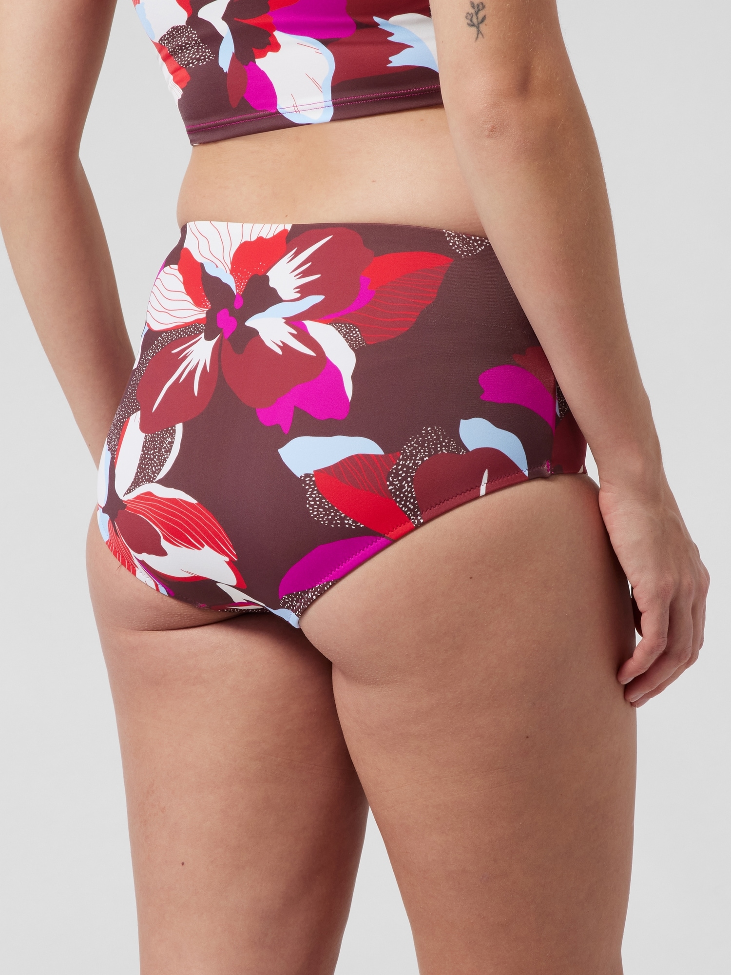 High Waist Printed Bikini Bottom