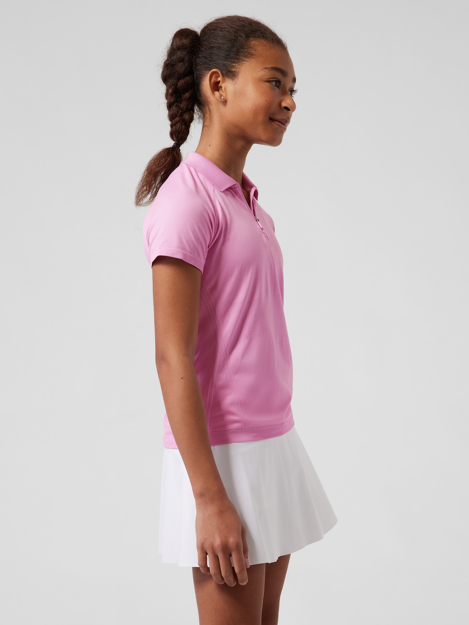 Athleta Girl Power Up Short Sleeve Polo