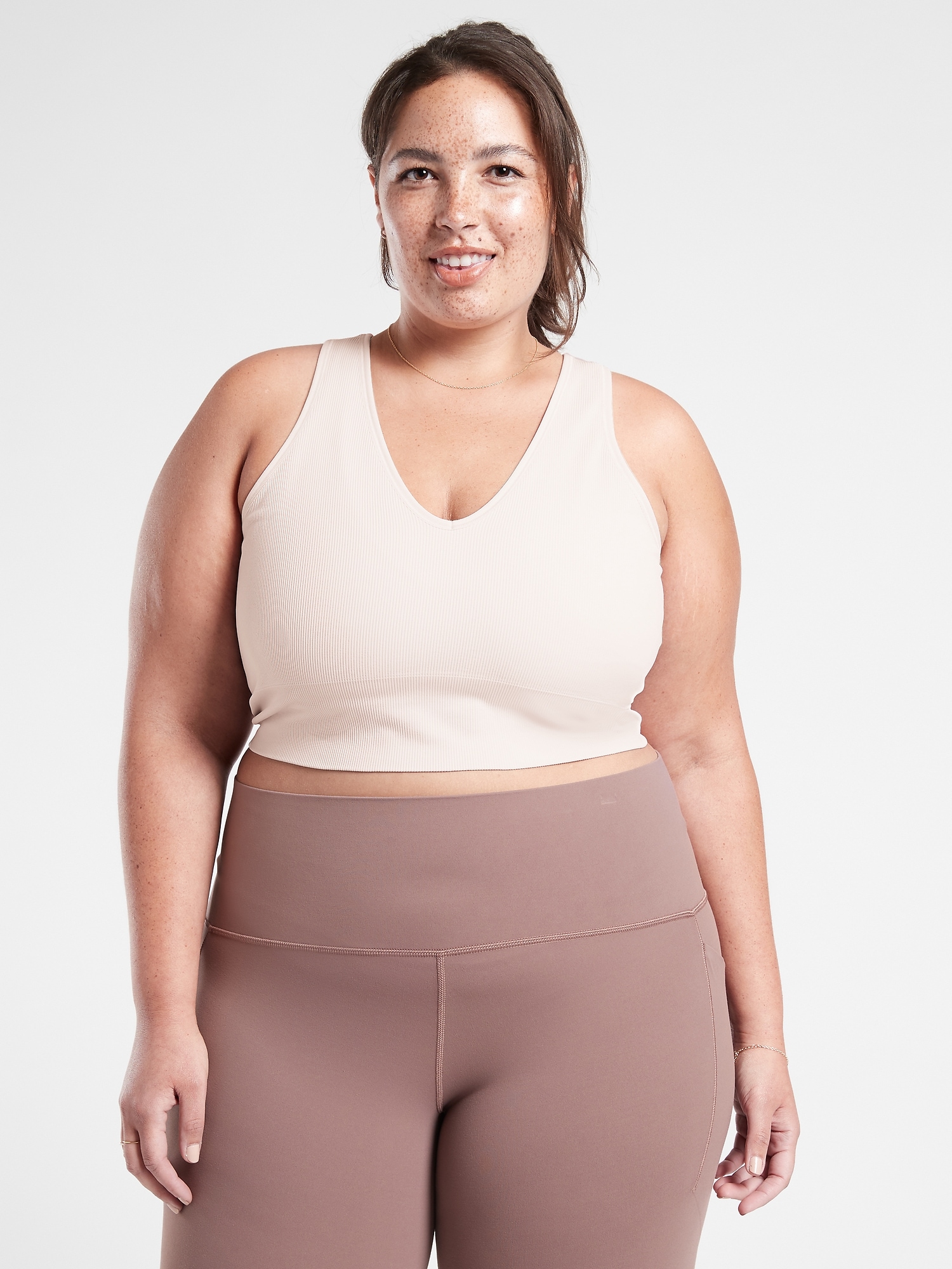 Aurora Seamless Crop Rib Tank