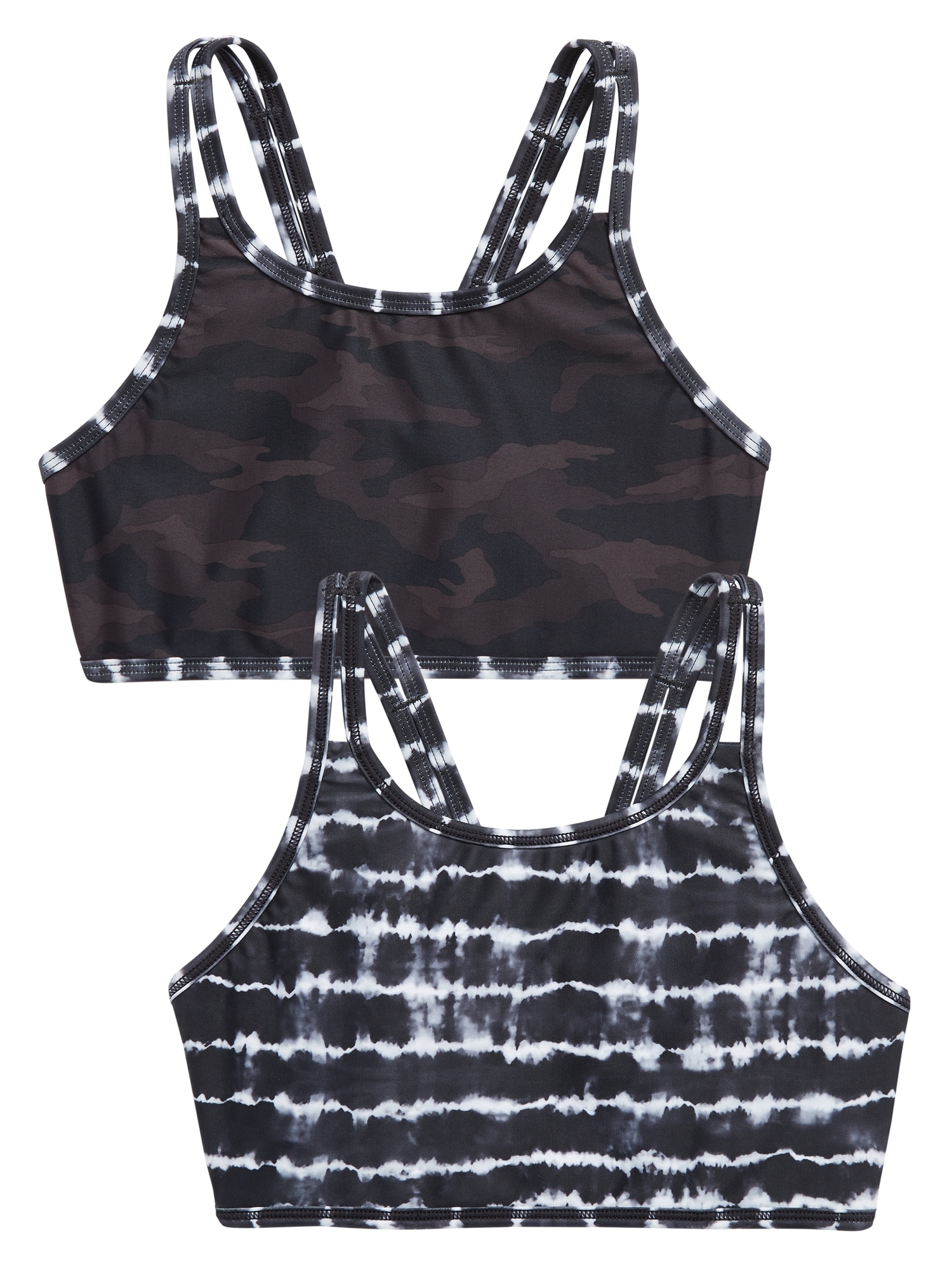 Athleta Girl Reversible Camo Tie Dye Bikini Top