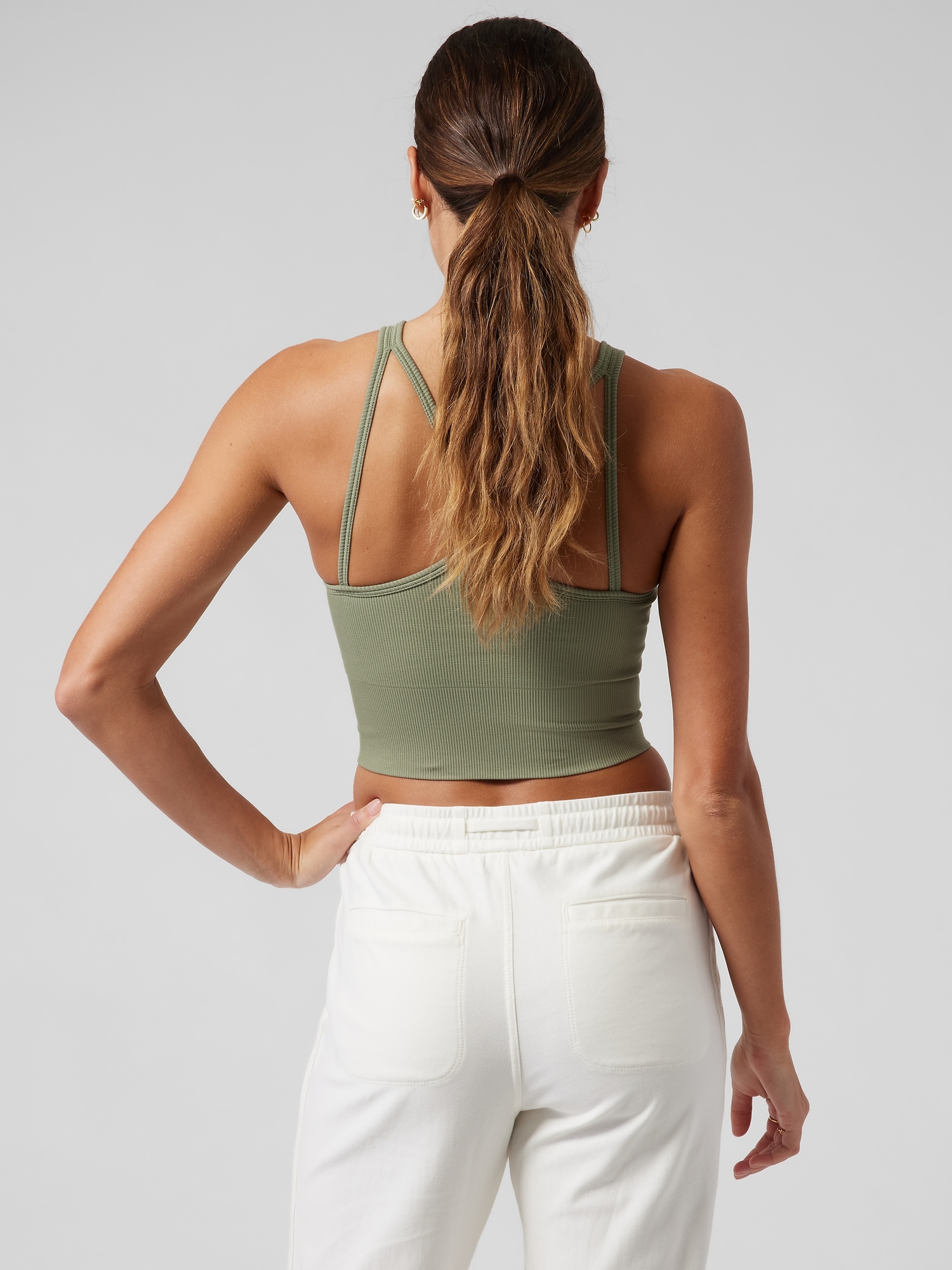 Aurora Seamless High Neck Crop Tank
