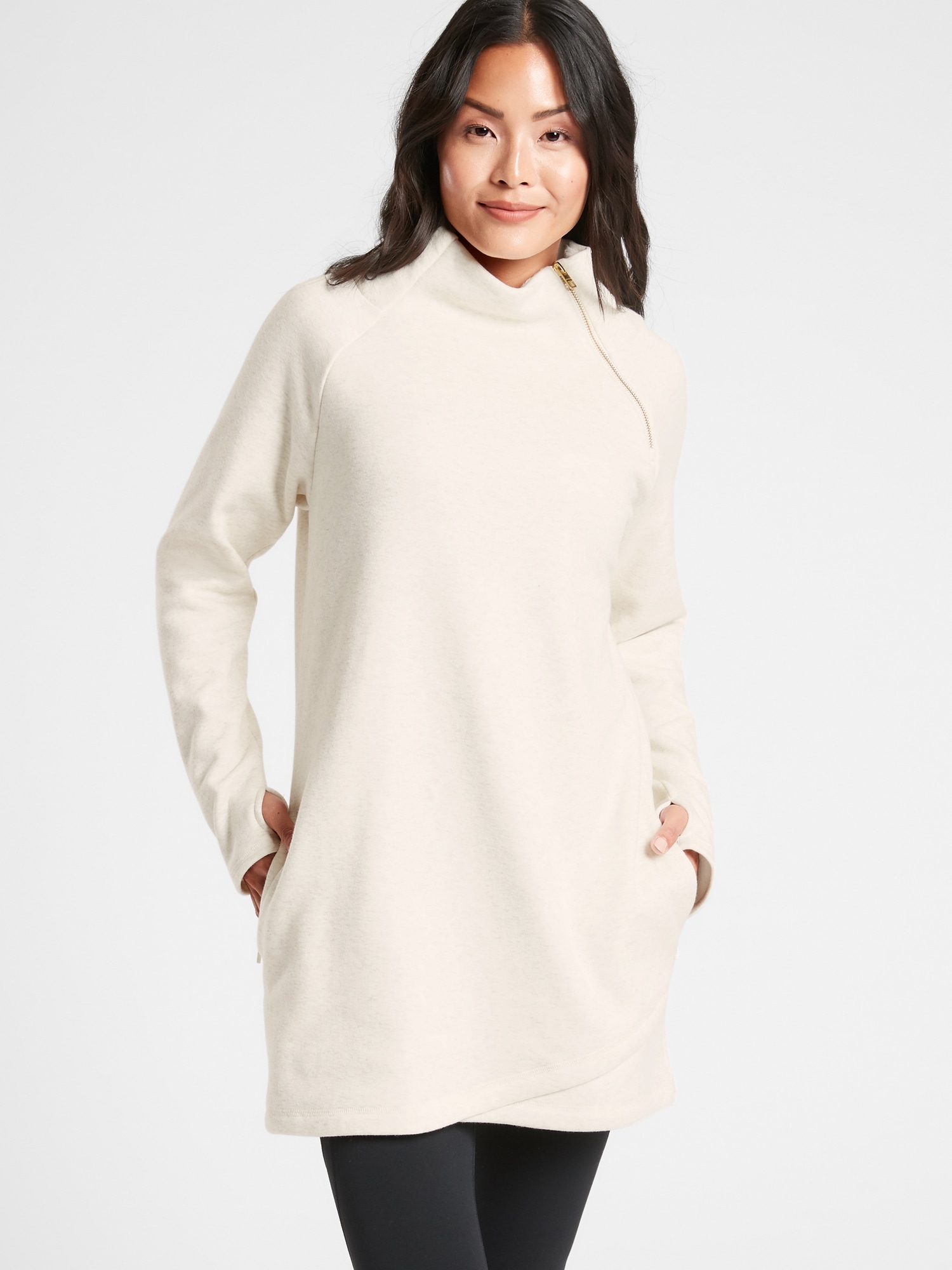 Cozy Karma Asym Sweatshirt Dress