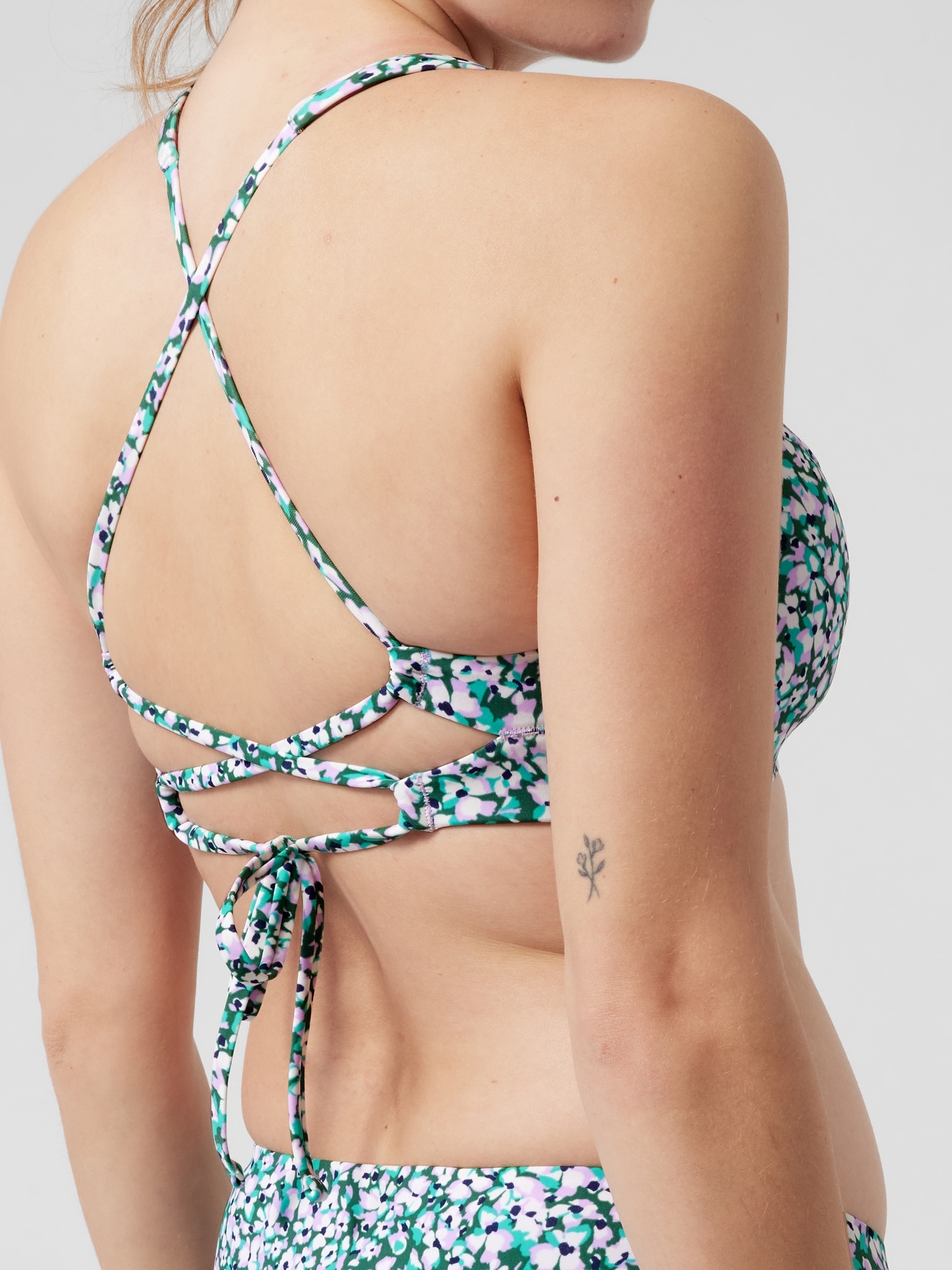 Triangle Printed Bikini Top D