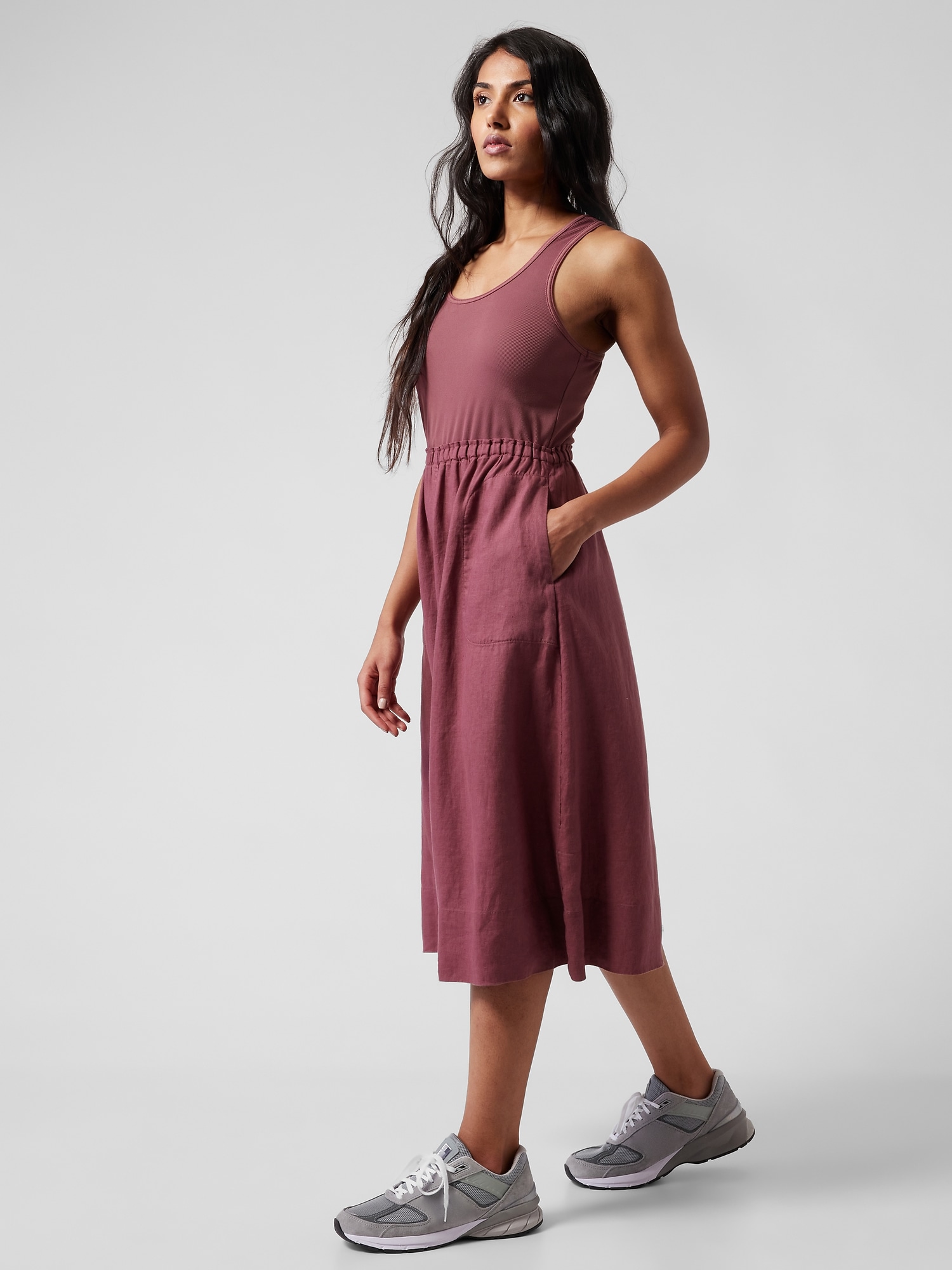 Baja Linen Midi Dress
