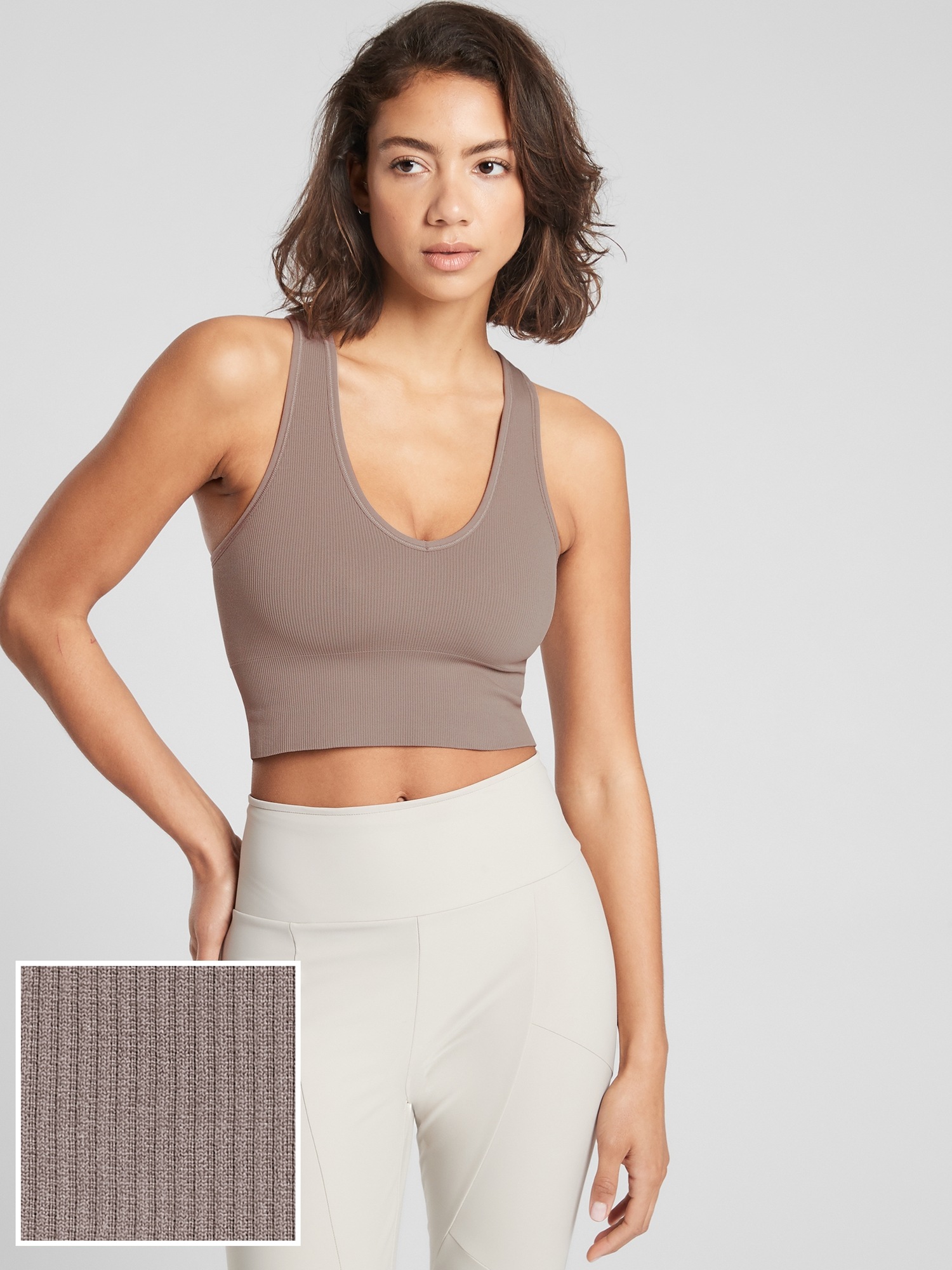 Aurora Seamless Crop Rib Tank