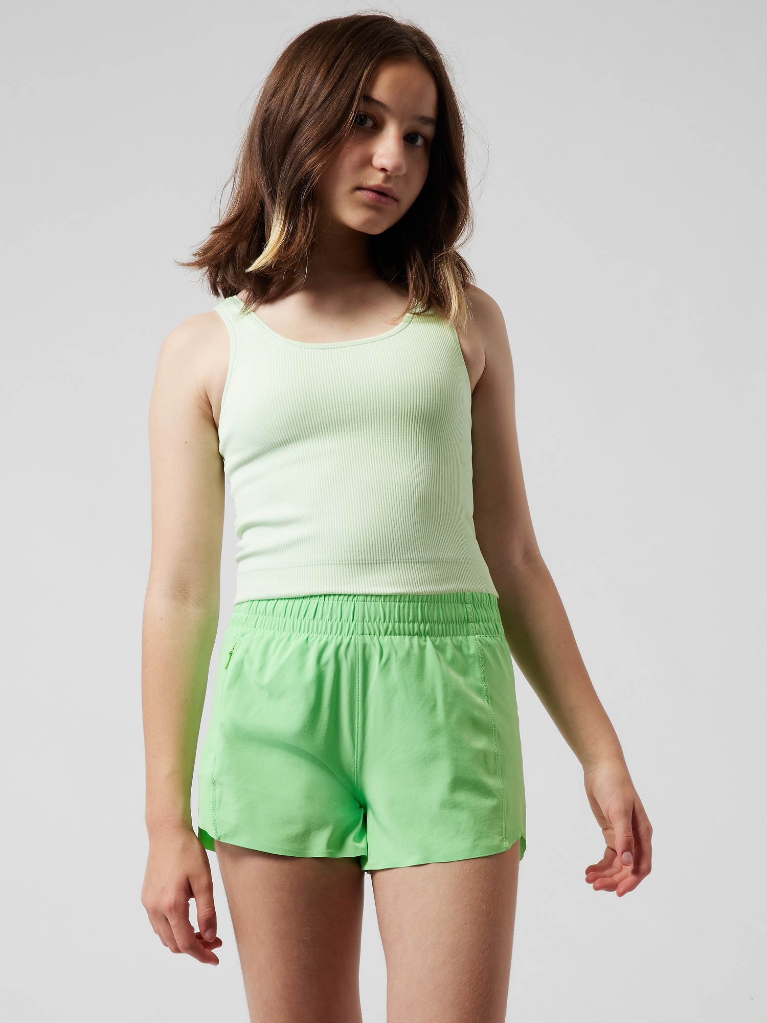 Athleta Girl Rise Above Rib Crop Tank