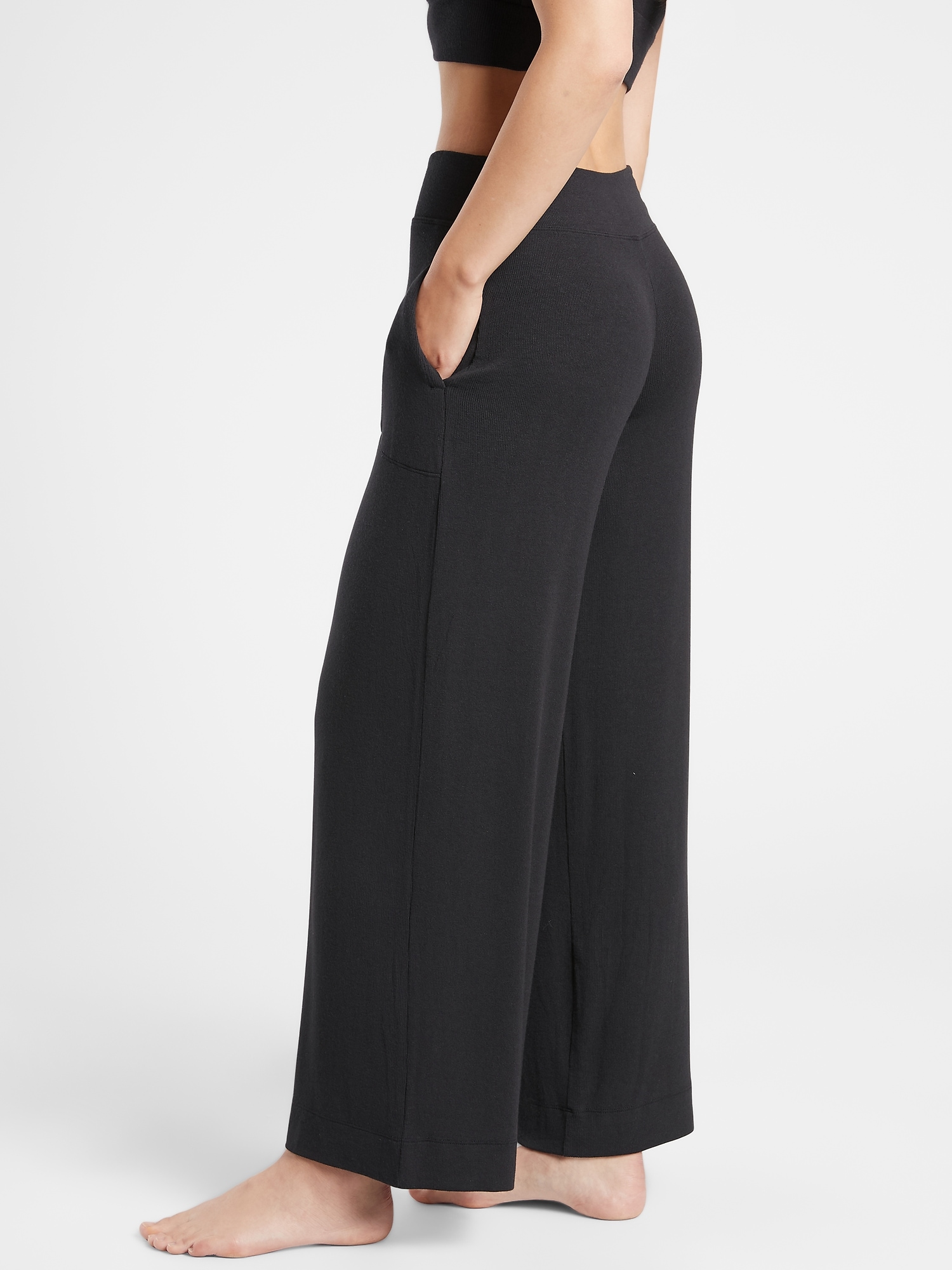 Well Rested Rib Sleep Wide Leg Pant