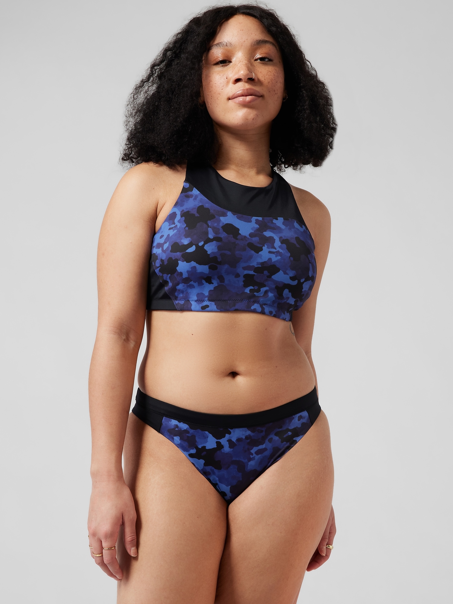 Freestyle Camo High Neck Bikini Top