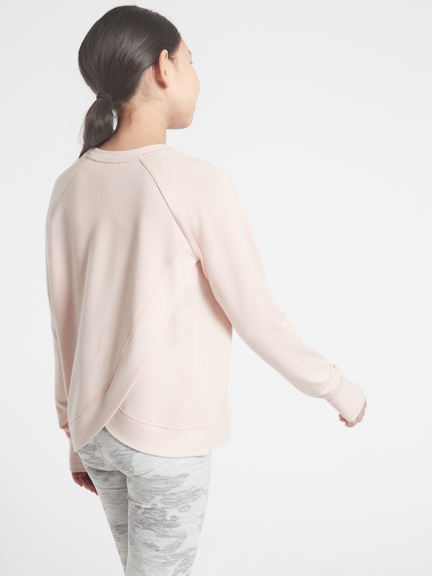 Athleta Girl Cozy Cross Your Fingers Sweatshirt