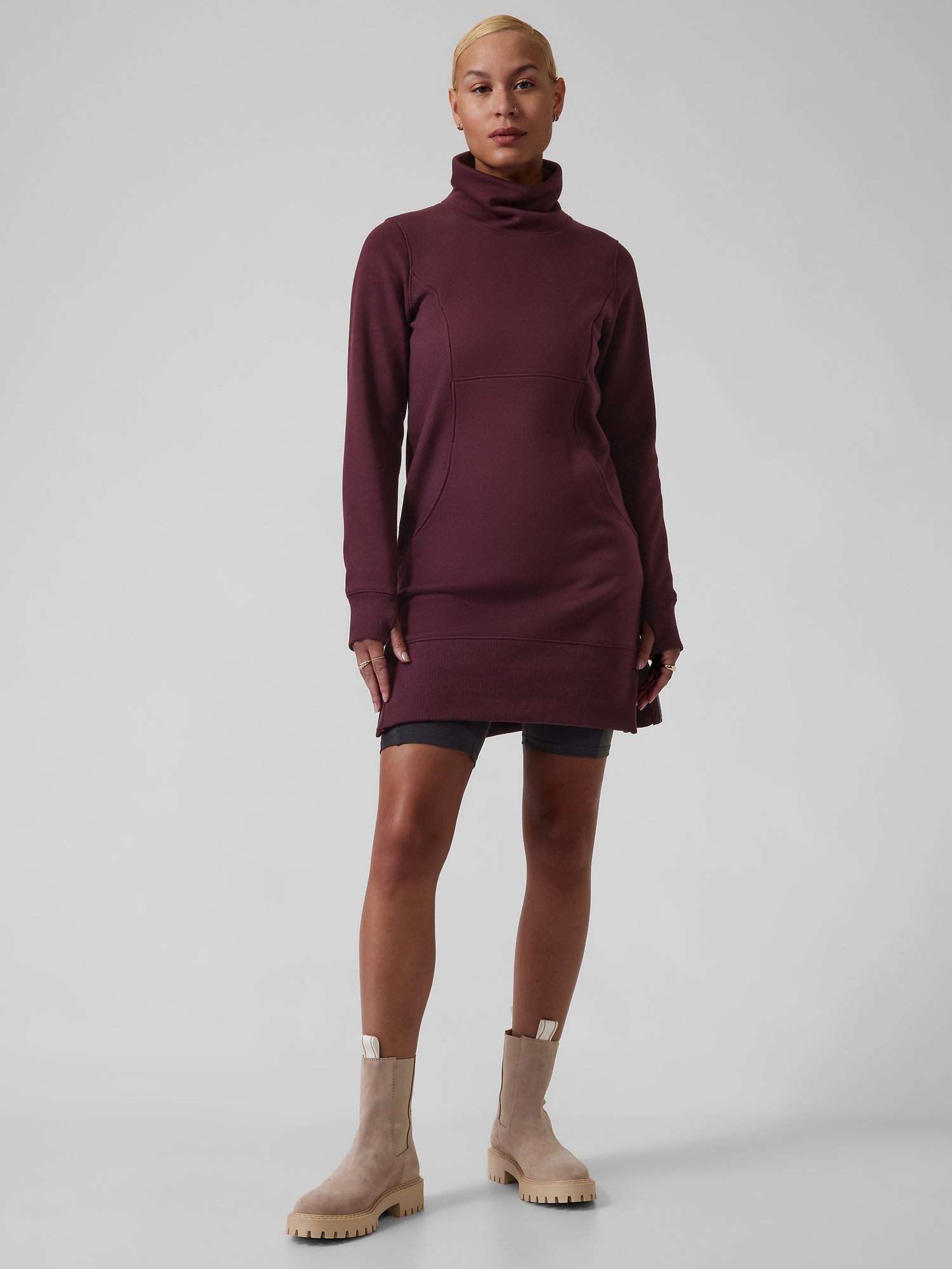 Cozy Karma Funnel Neck Dress