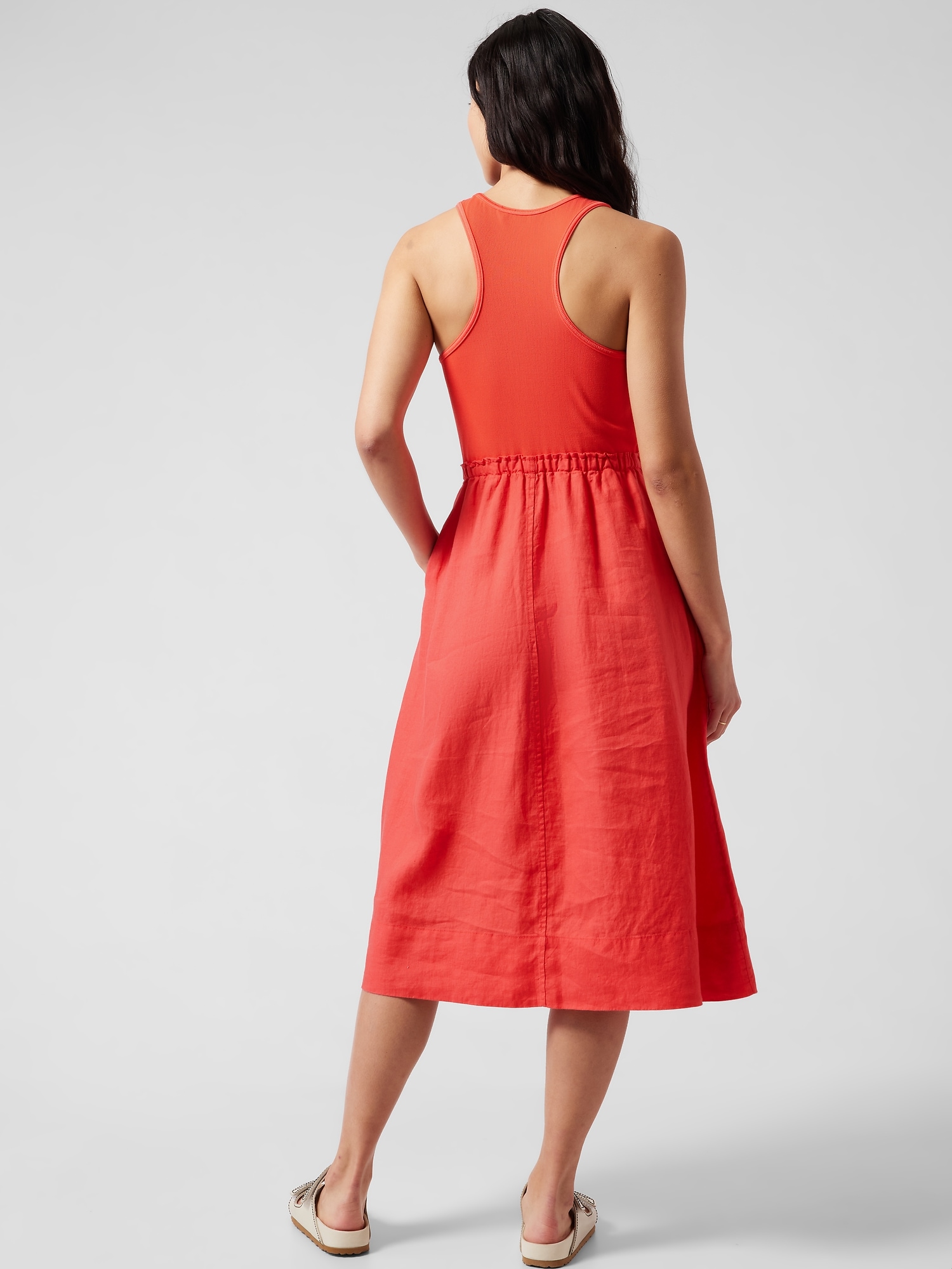 Baja Linen Midi Dress