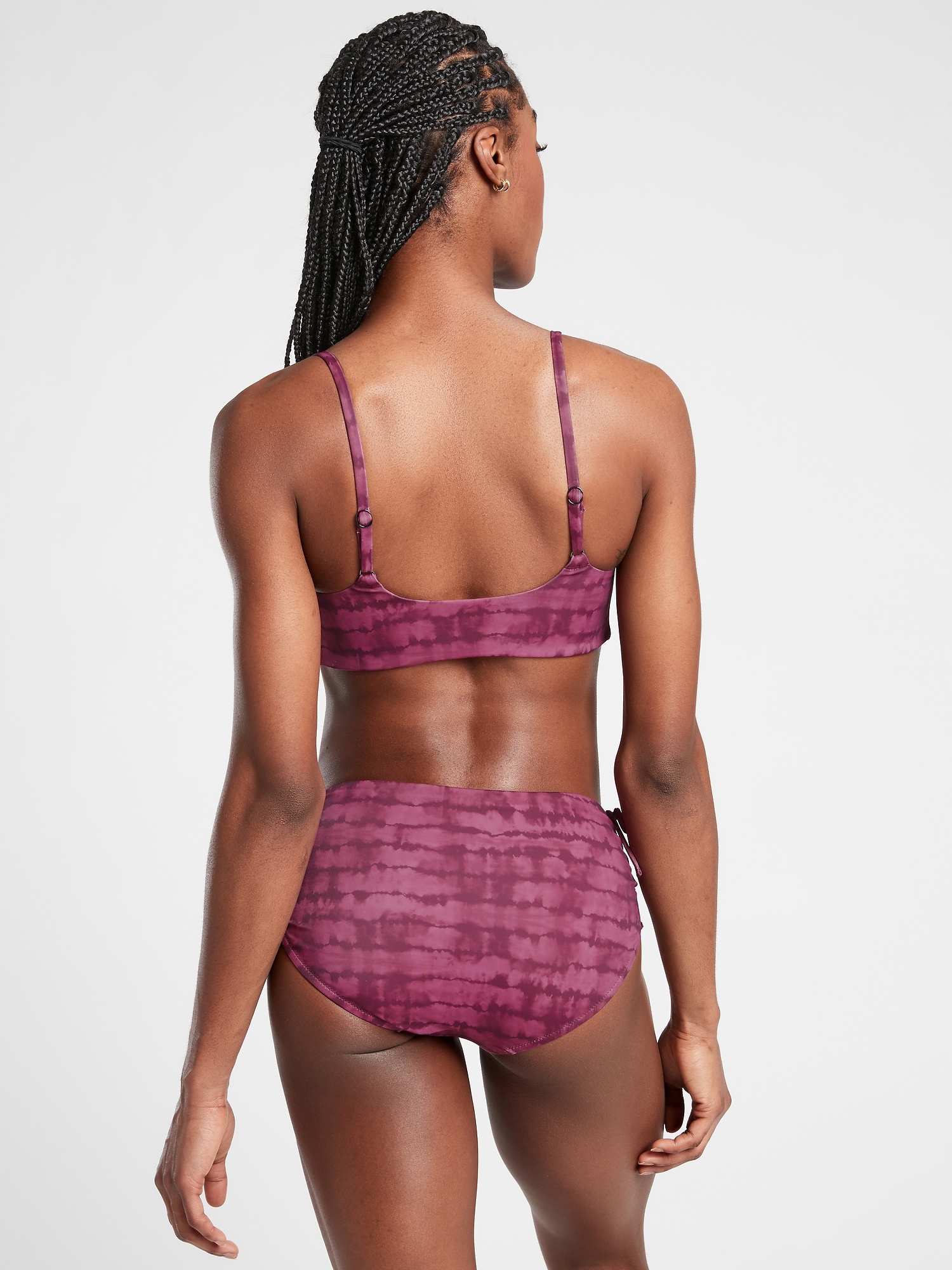 Scoop Printed Bikini Top A