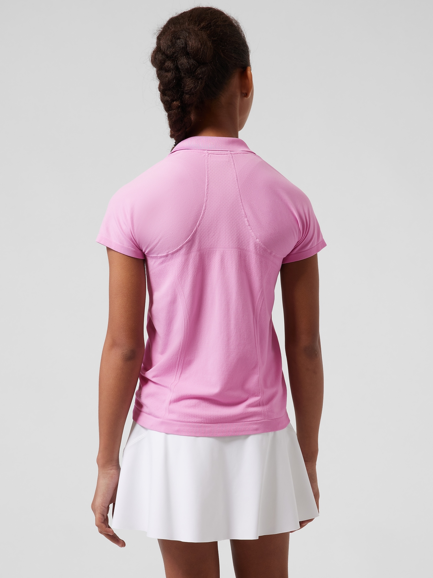 Athleta Girl Power Up Short Sleeve Polo